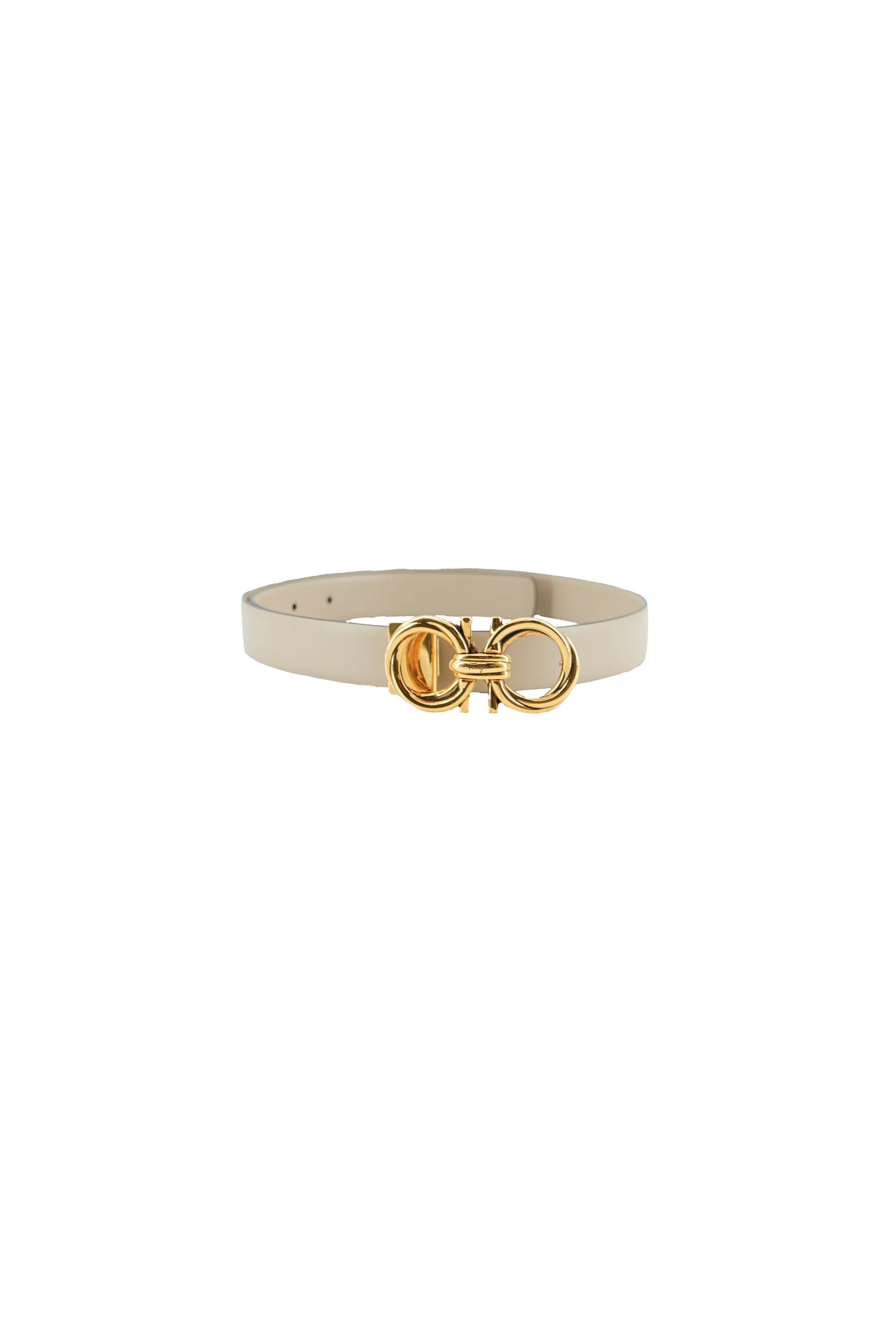 Salvatore Ferragamo nude leather Gancini belt size