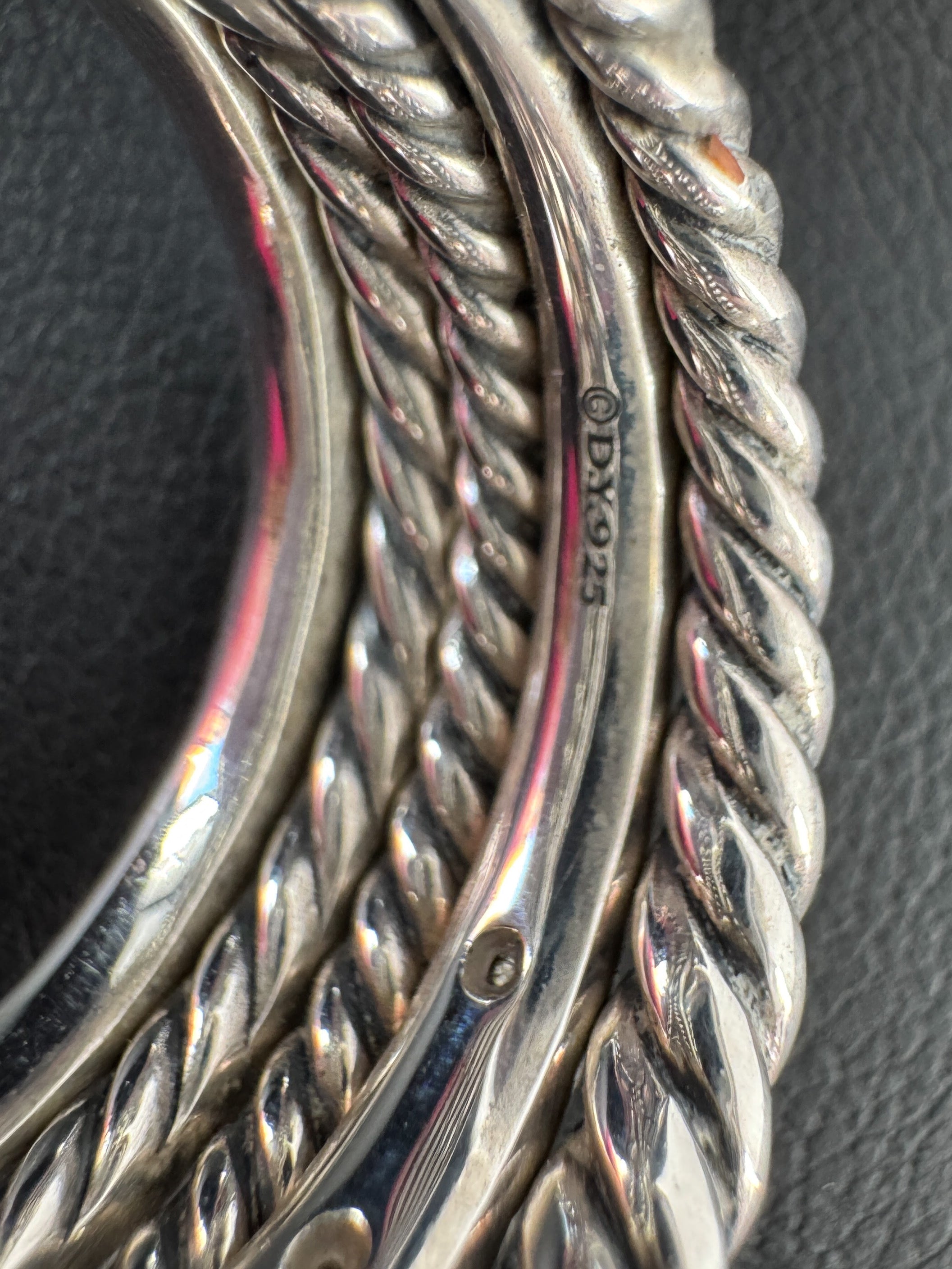 David Yurman stax six row 16MM sterling diamond ring