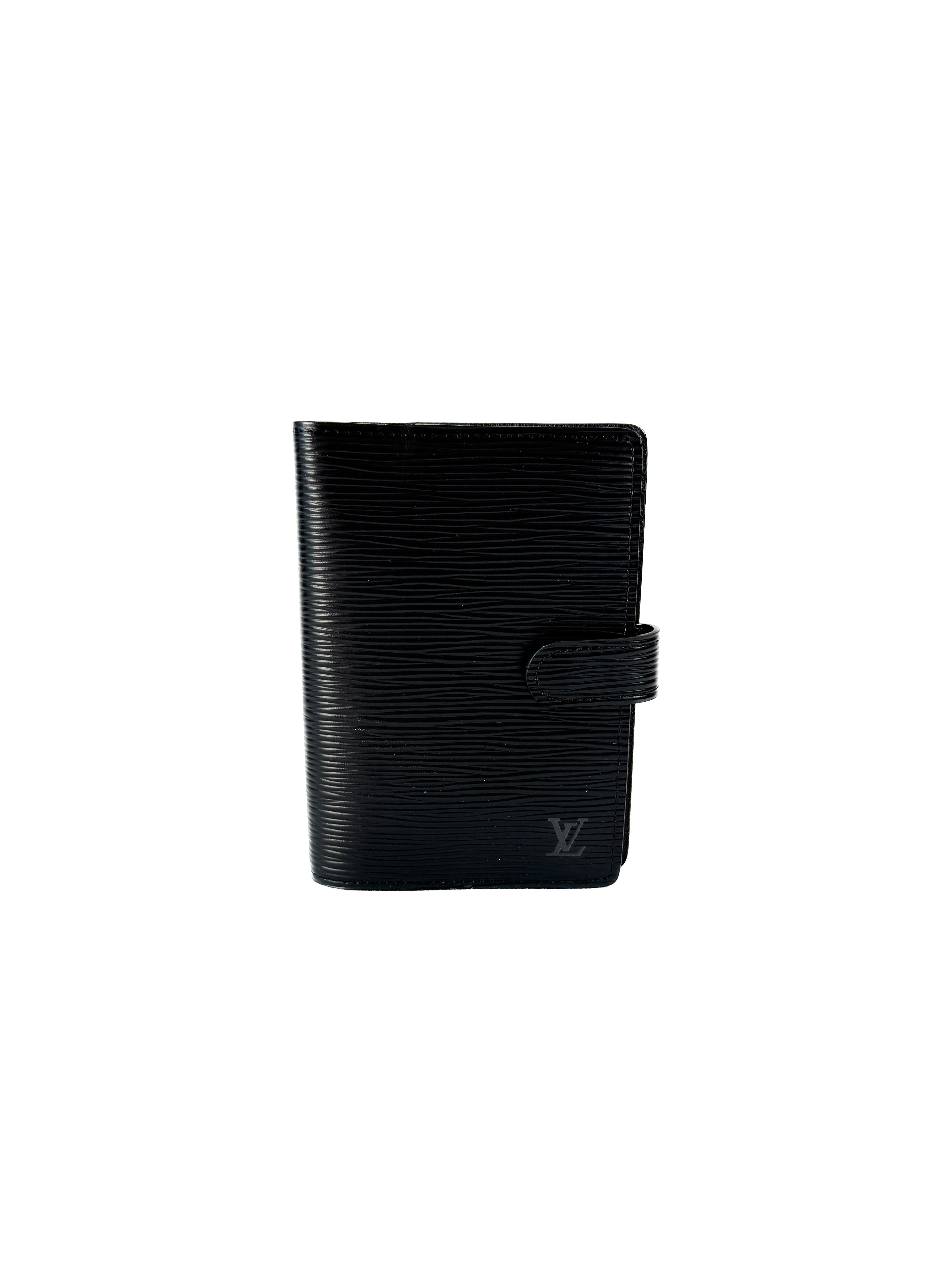 Louis Vuitton black epi agenda PM CA1021
