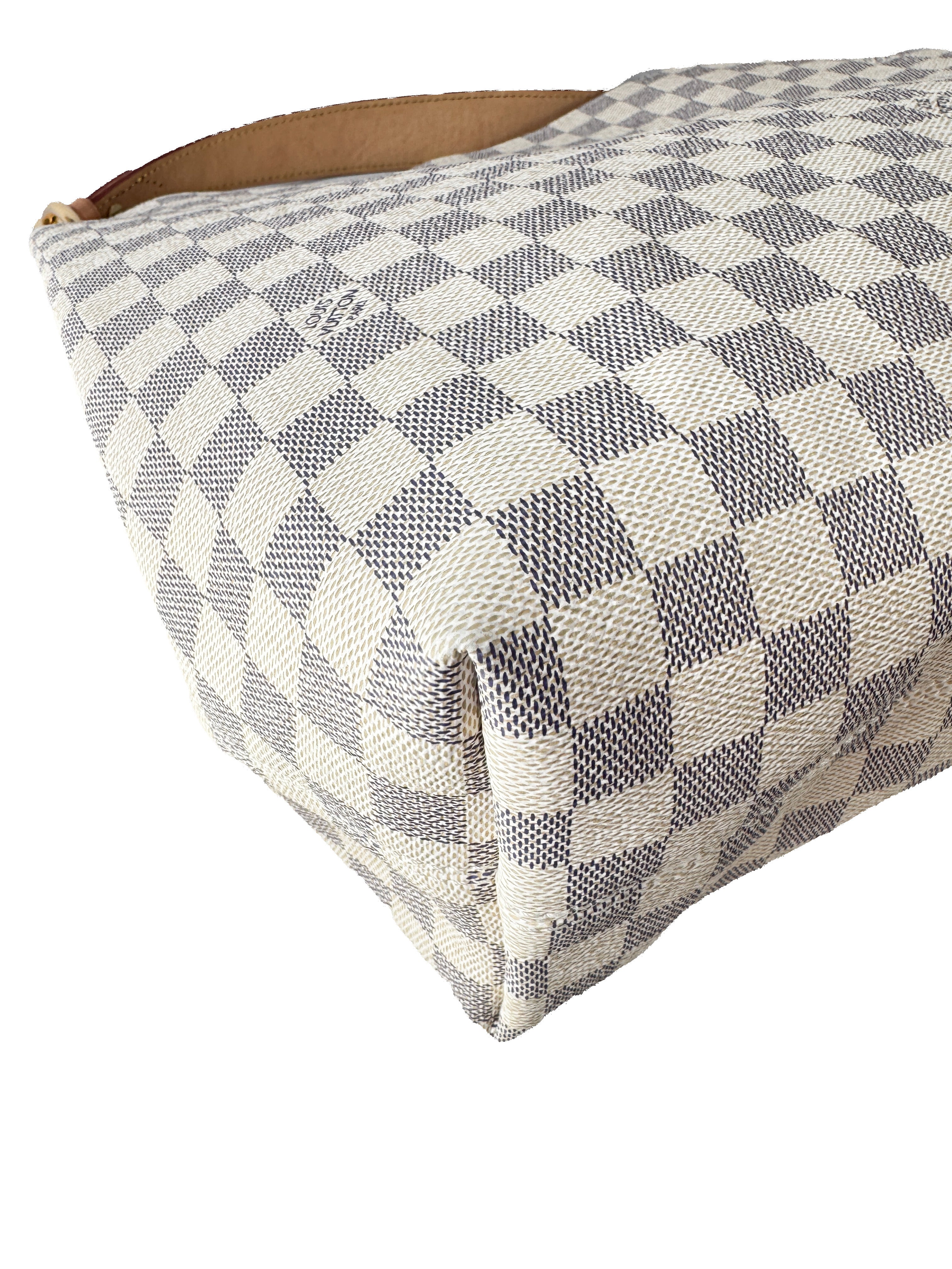 Louis Vuitton damier azur Graceful MM Rose Ballerine (NFC)