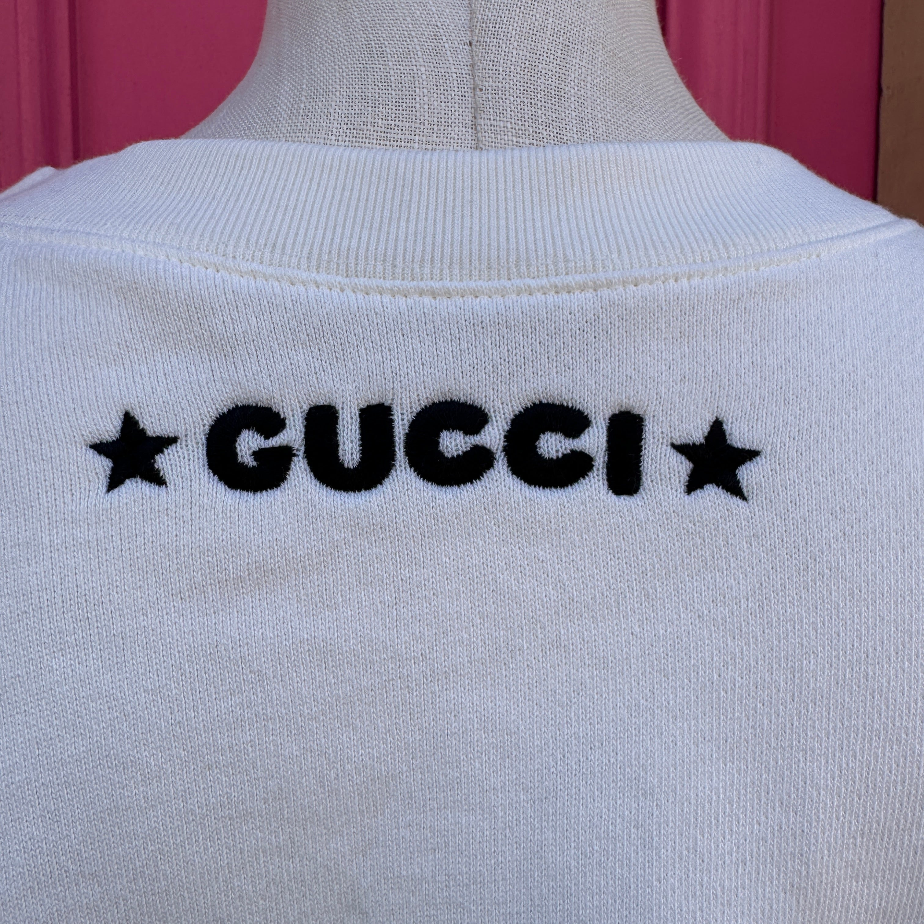 Gucci x Disney cream embroidered donald Flash pullover size XL (mens) BOX retail $1600