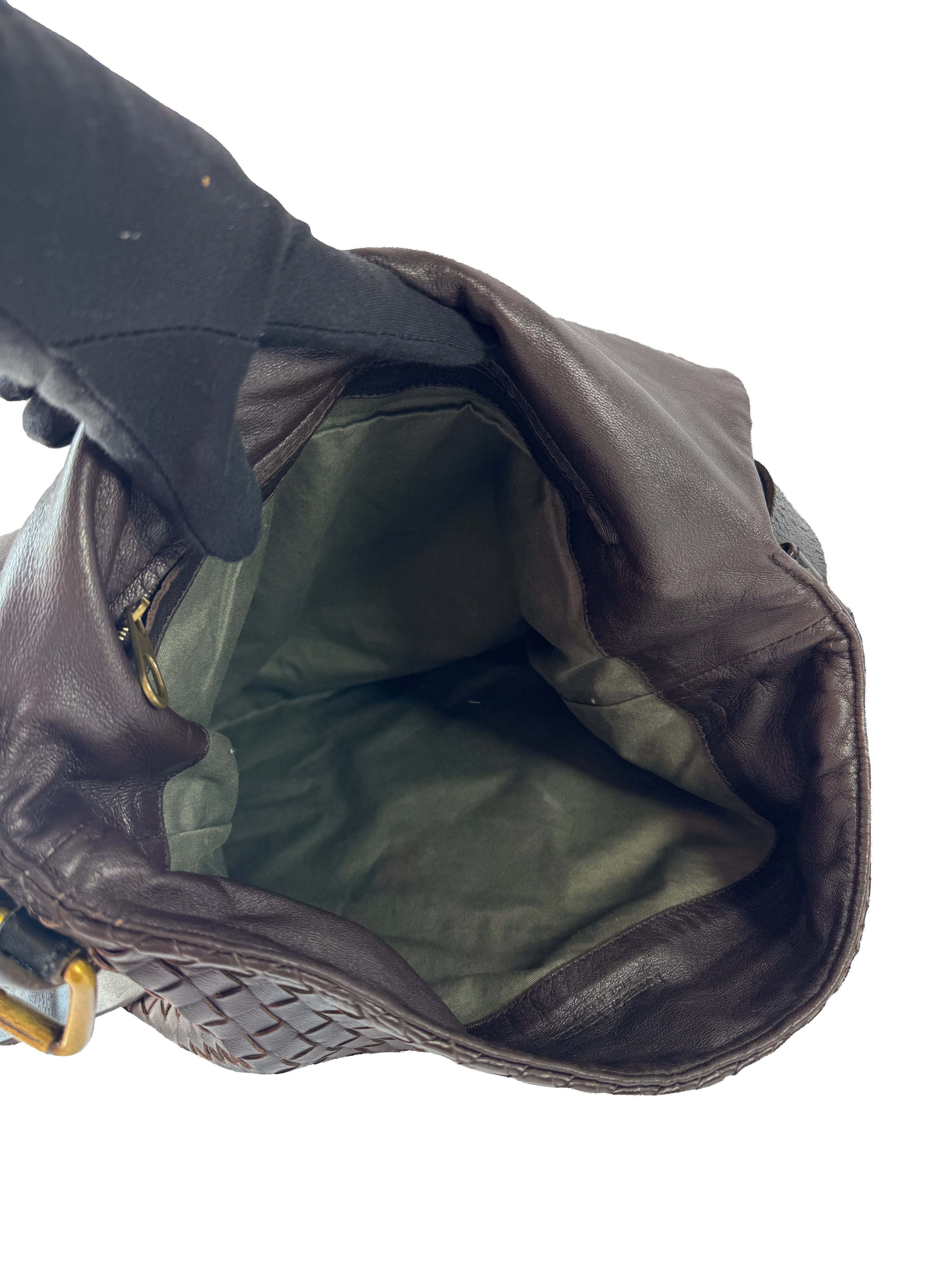 Bottega Veneta brown Intrecciato leather crossbody 163971V77811375