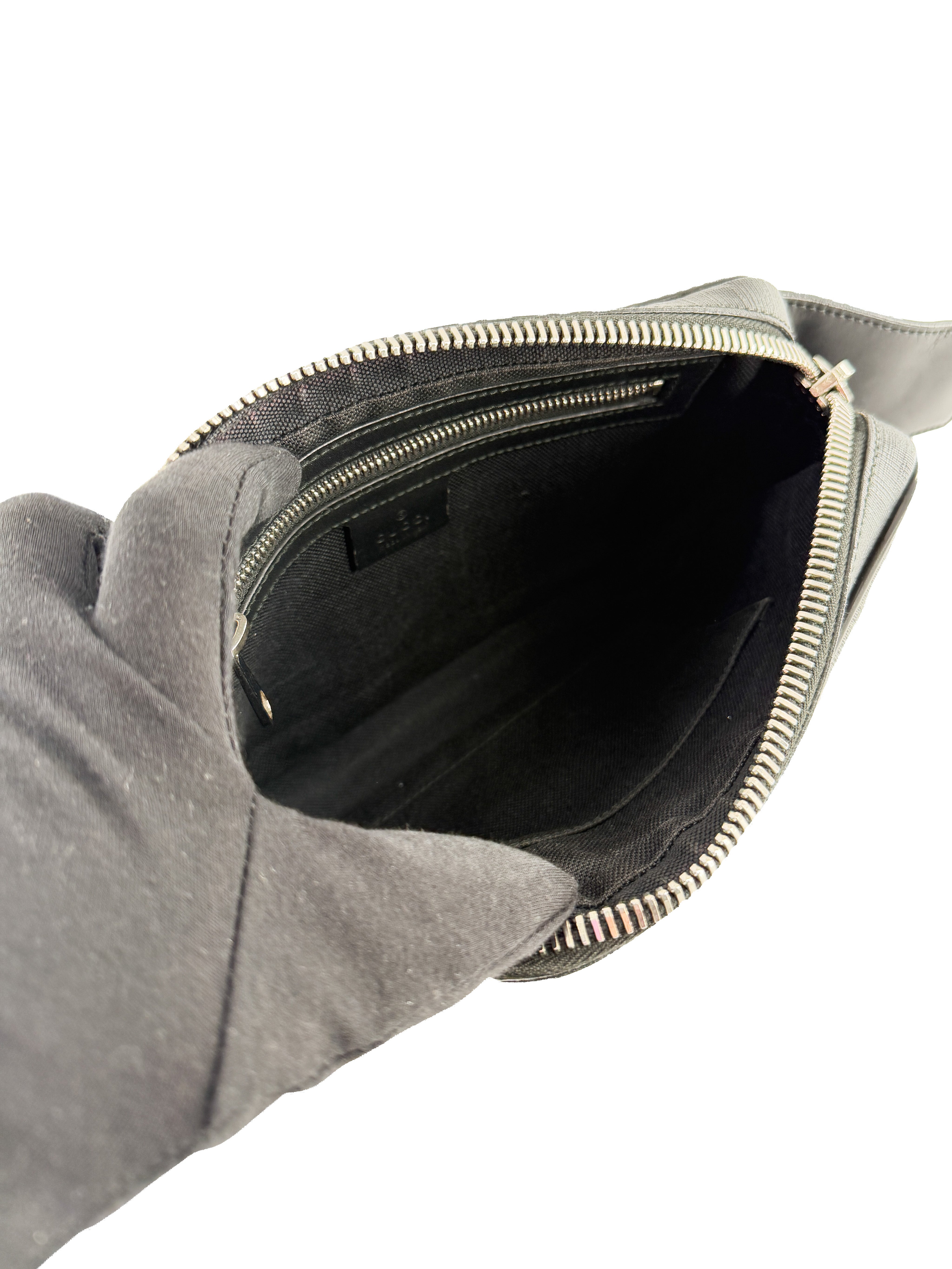 Gucci black GG supreme Tiger belt bag 474293 520931