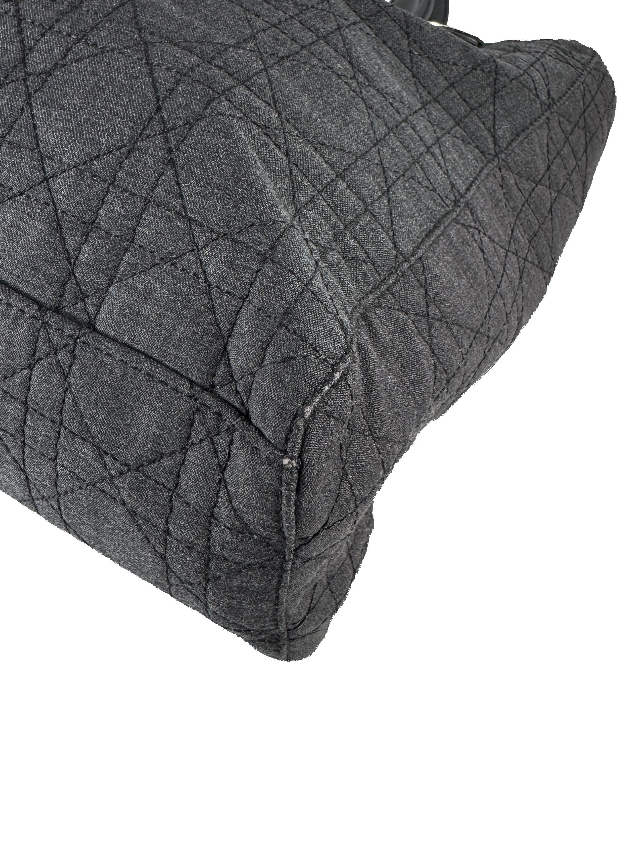 Christian Dior black denim Lady Dior vintage RU 0967