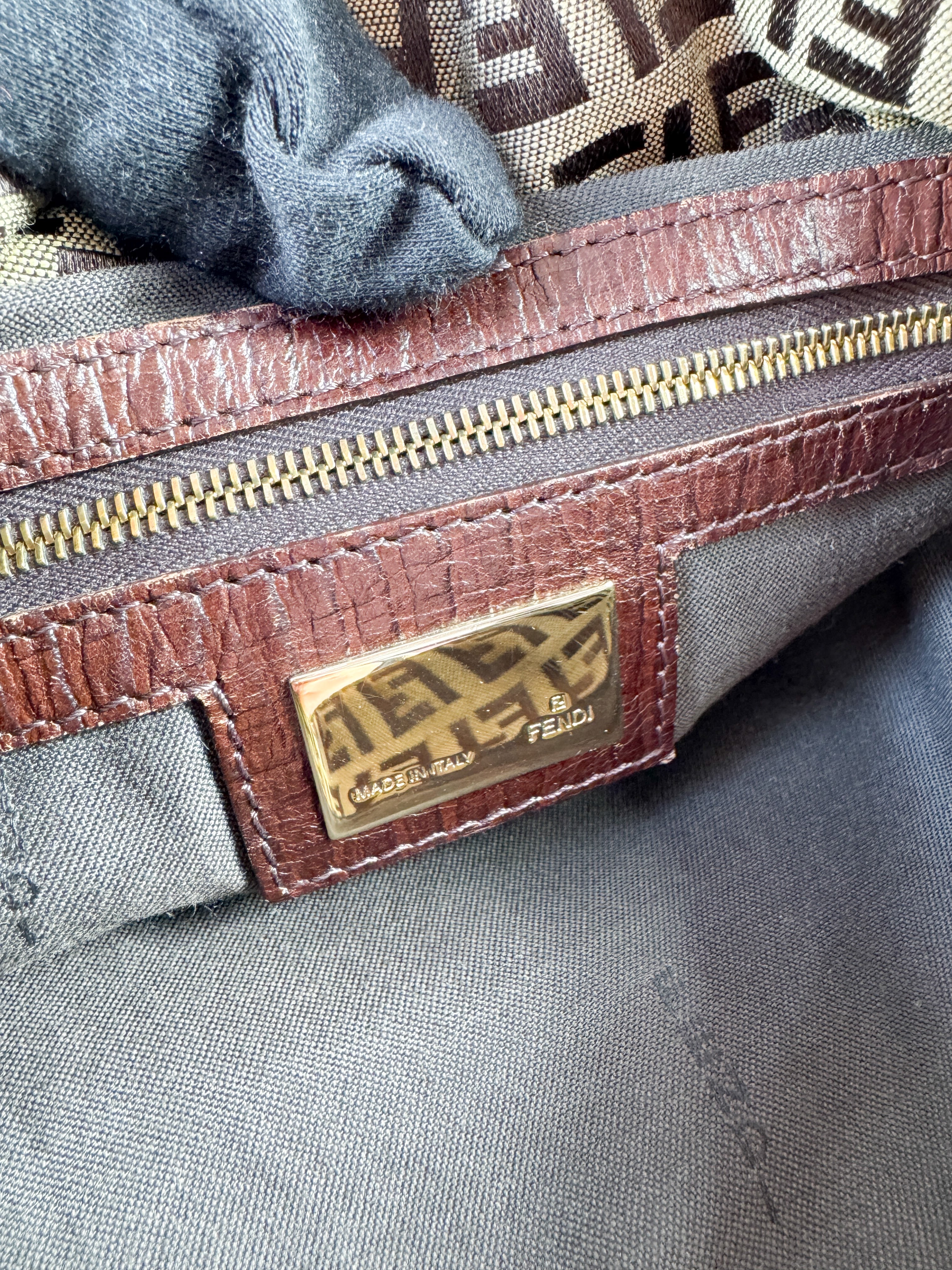 Fendi Zucchino Mama Baguette shoulder bag