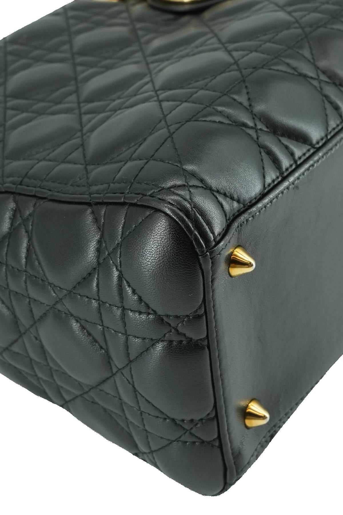 Christian Dior black quilted Lady Dior vintage 18-MA-0153