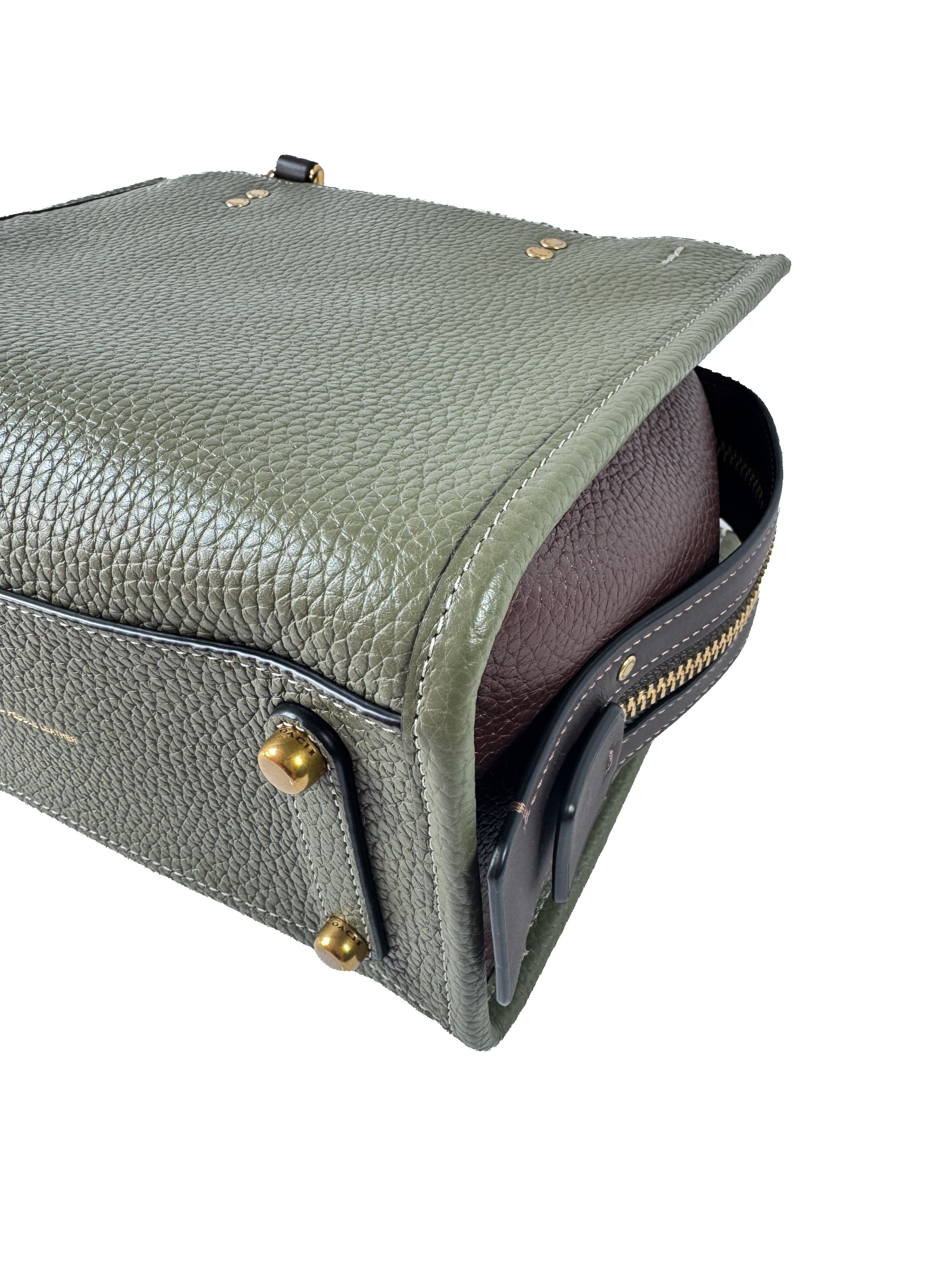 Coach Rogue 25 olive/brown pebbled leather C1764 NWOT