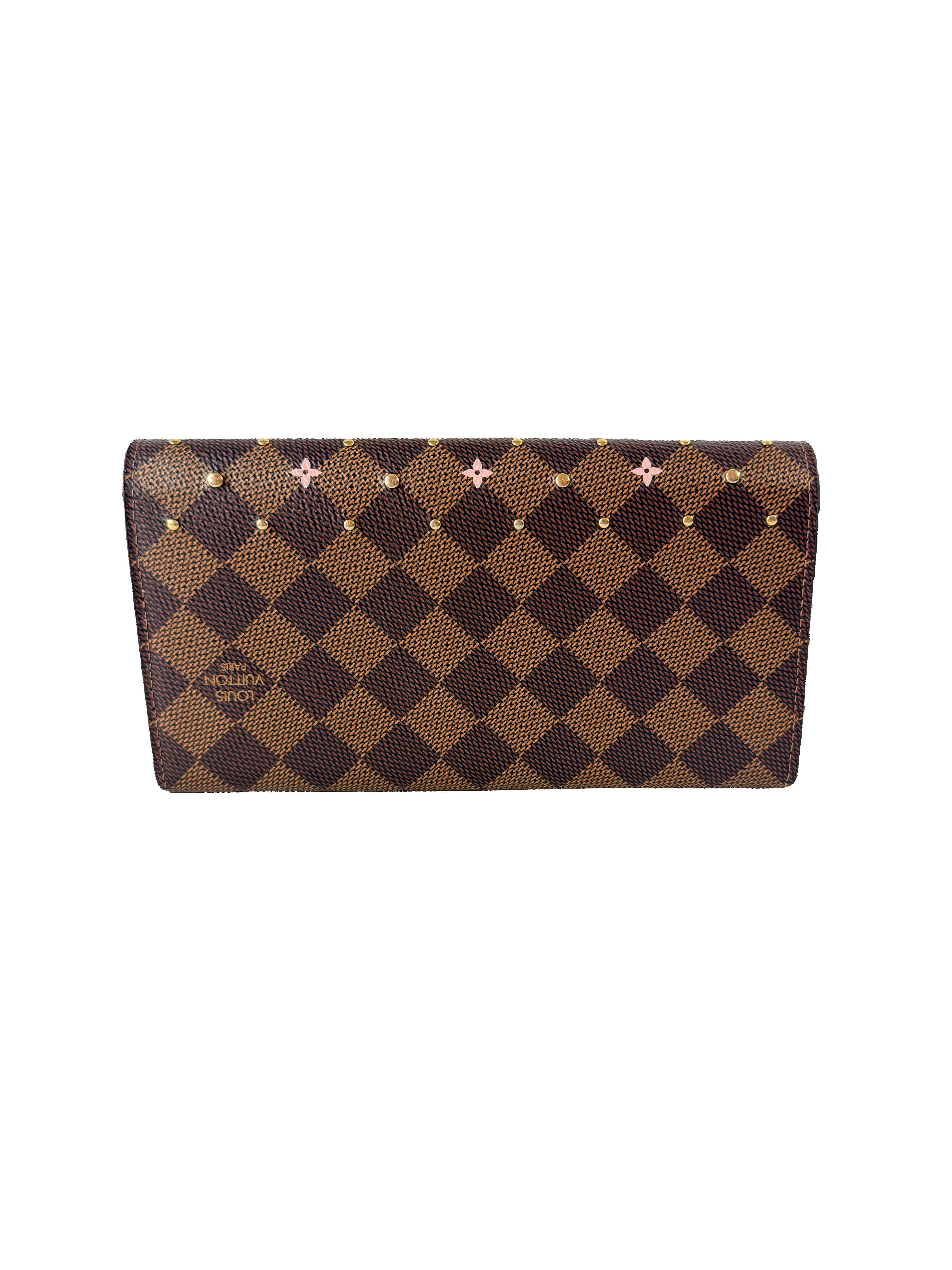 Louis Vuitton damier ebene studded Sarah wallet (NFC)