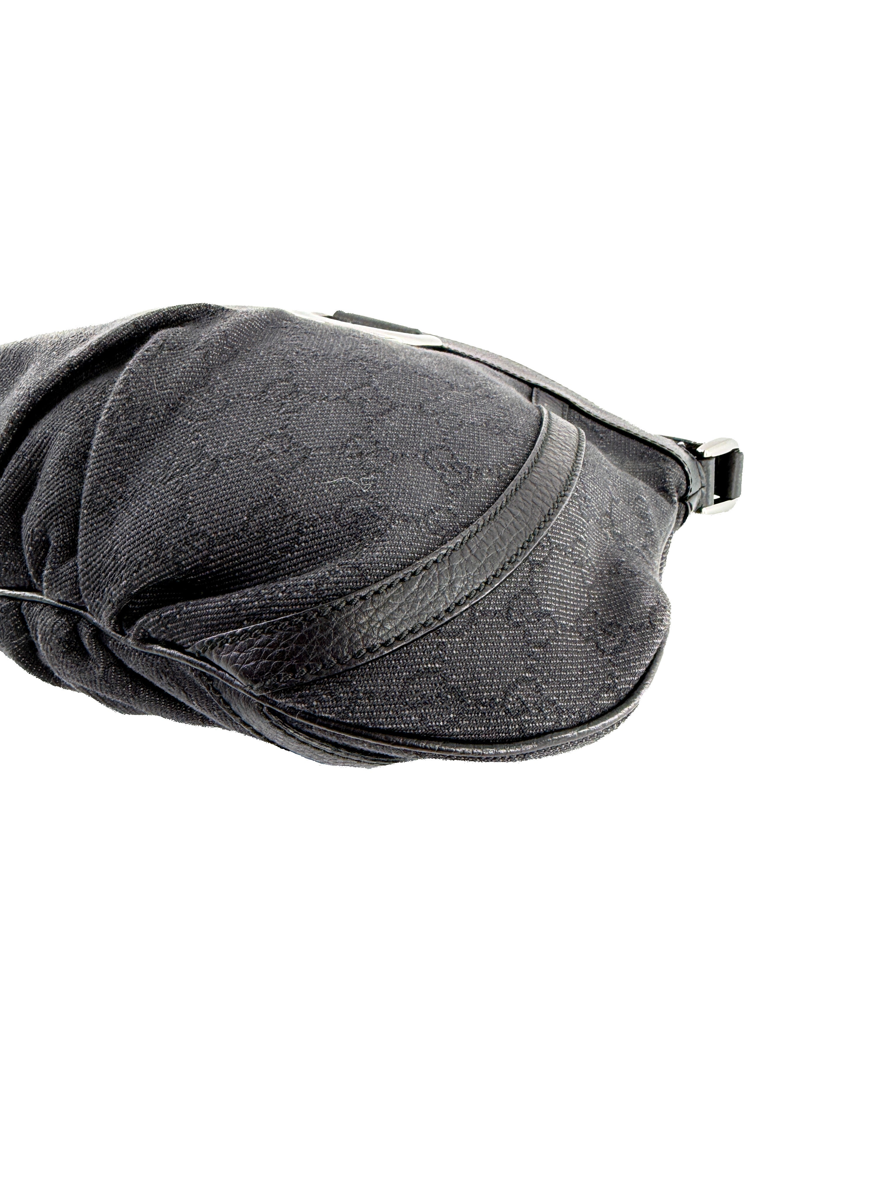 Gucci black signature GG canvas Small Abbey D Ring crossbody 265691 002058