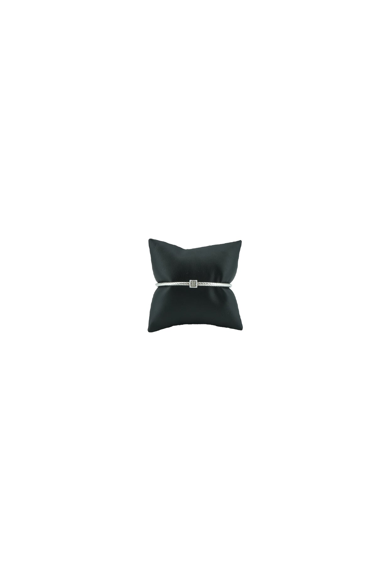 David Yurman sterling silver diamond square confetti bangle