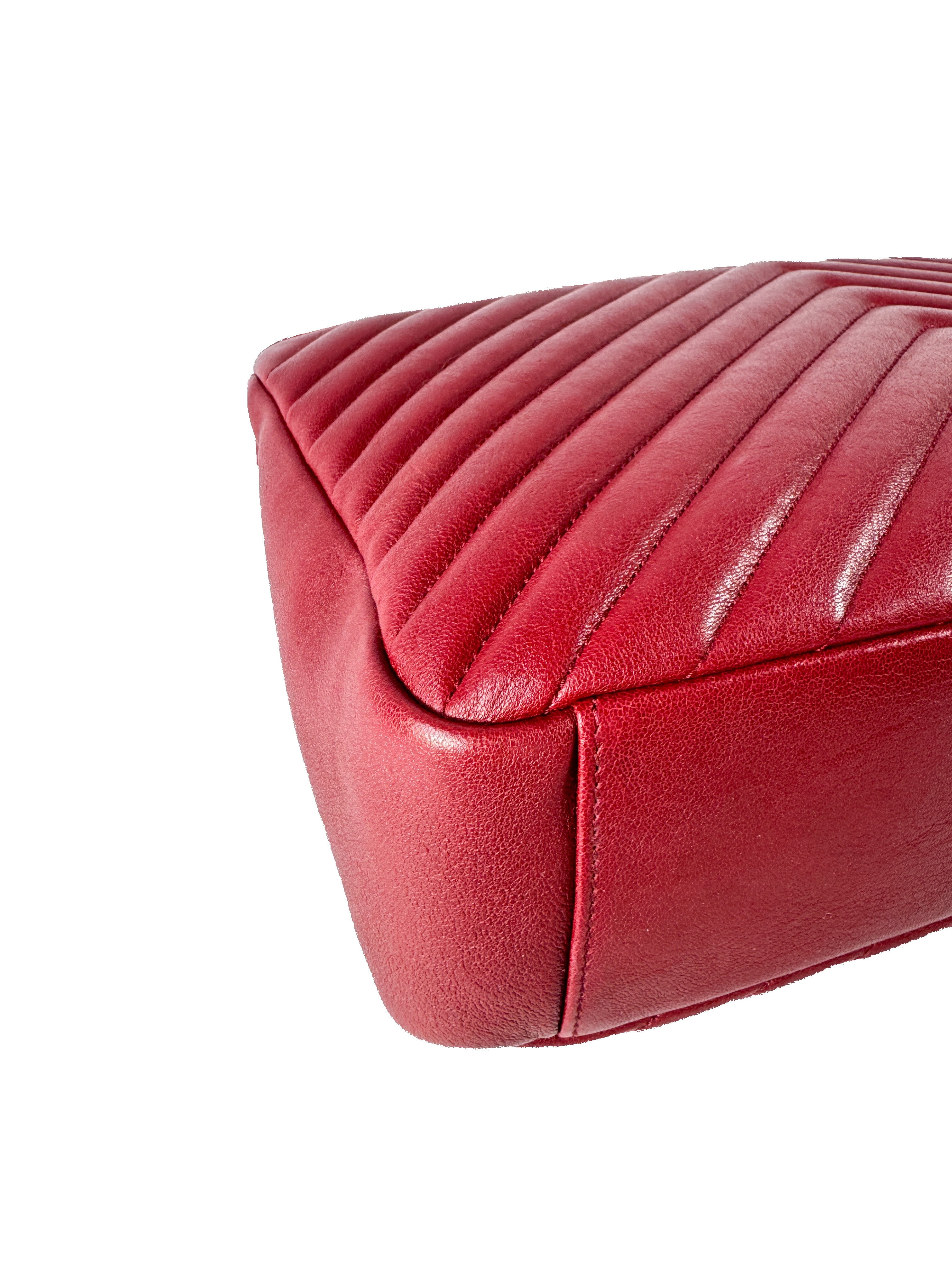 Saint Laurent red leather large College shoulder bag IDN-392738-0717