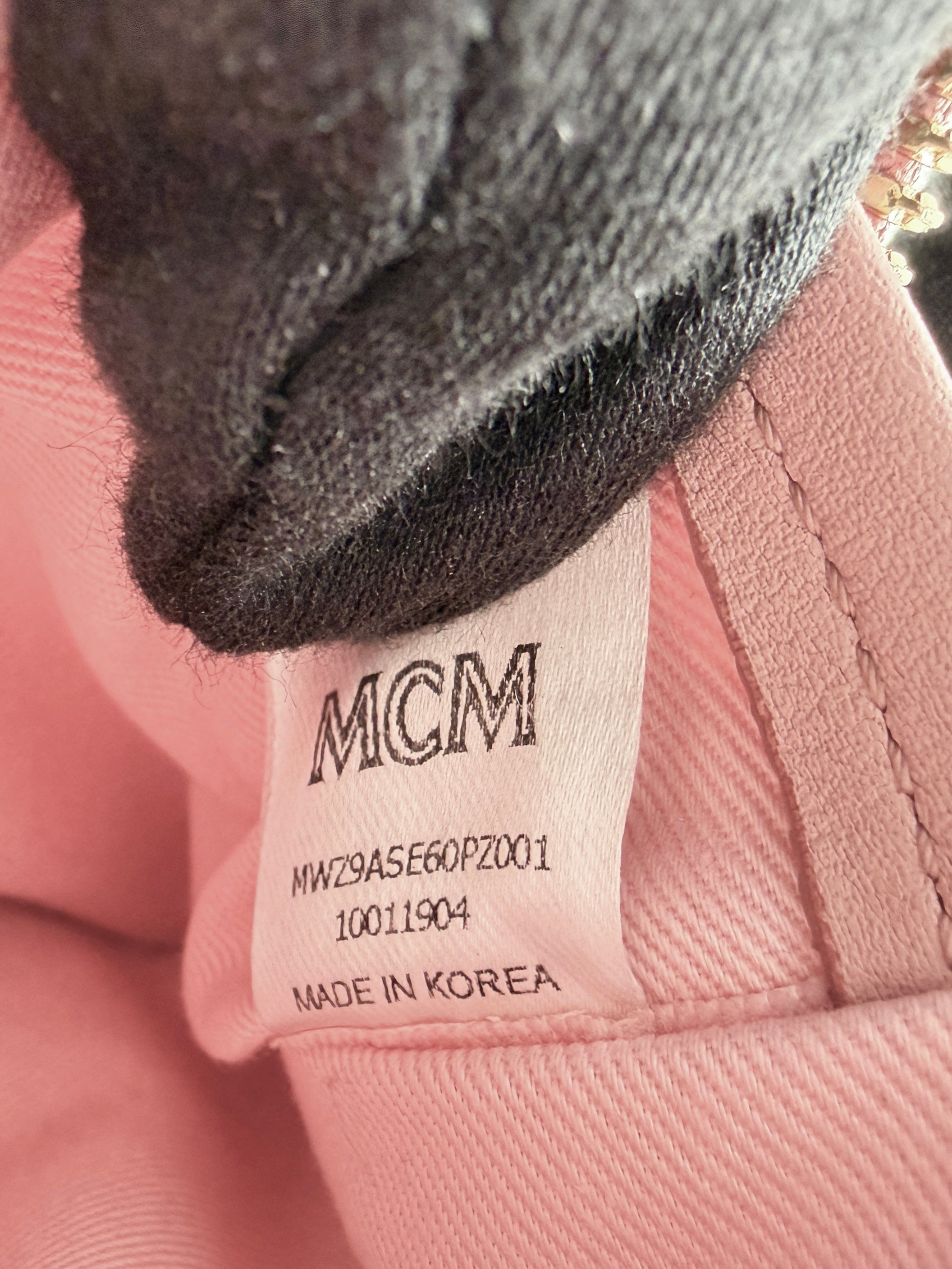 MCM pink Essential monogram double bet bag 10011904