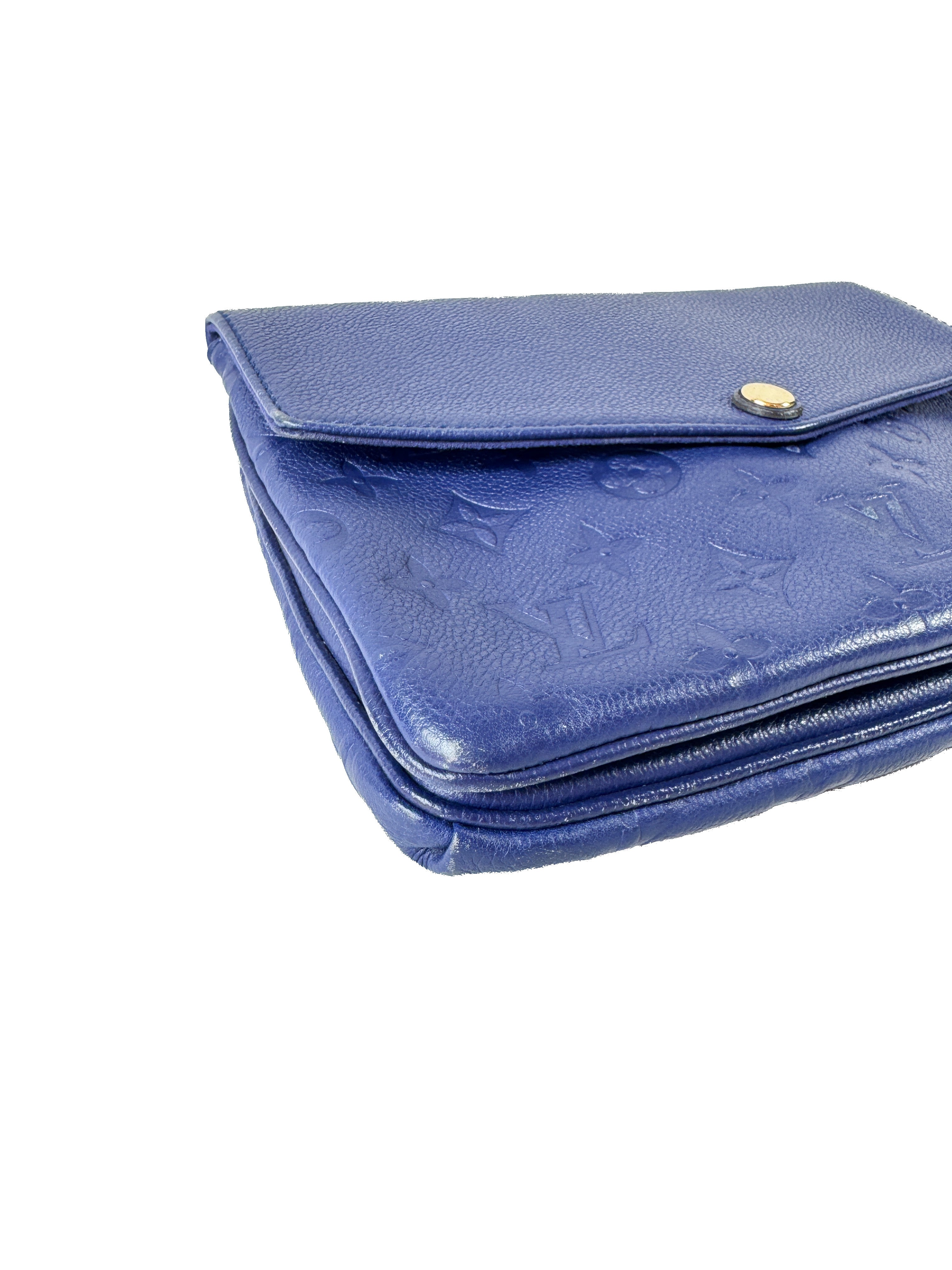 Louis Vuitton monogram navy empreinte leather Twice crossbody AR2185