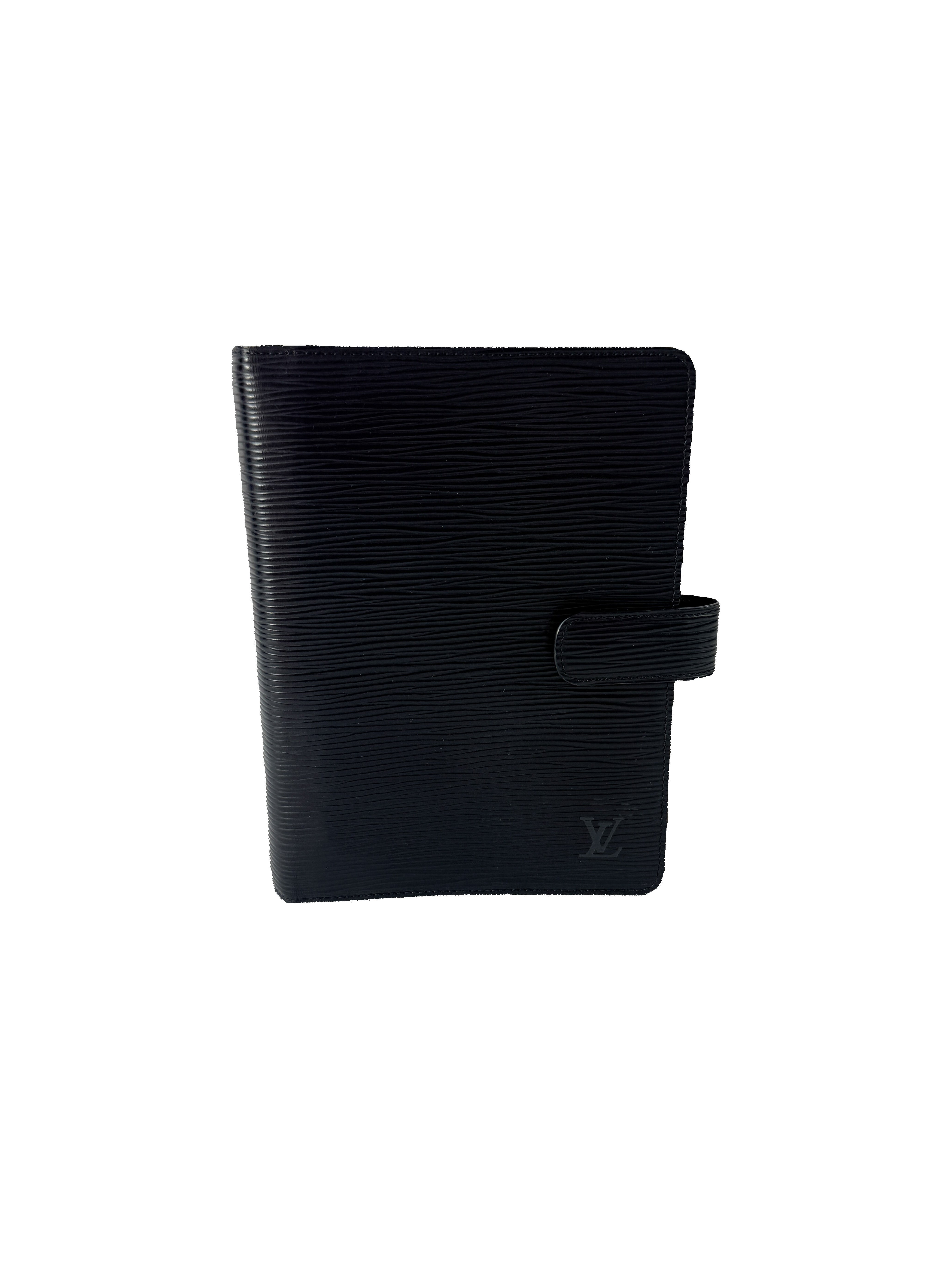Louis Vuitton black epi agenda MM SP0968