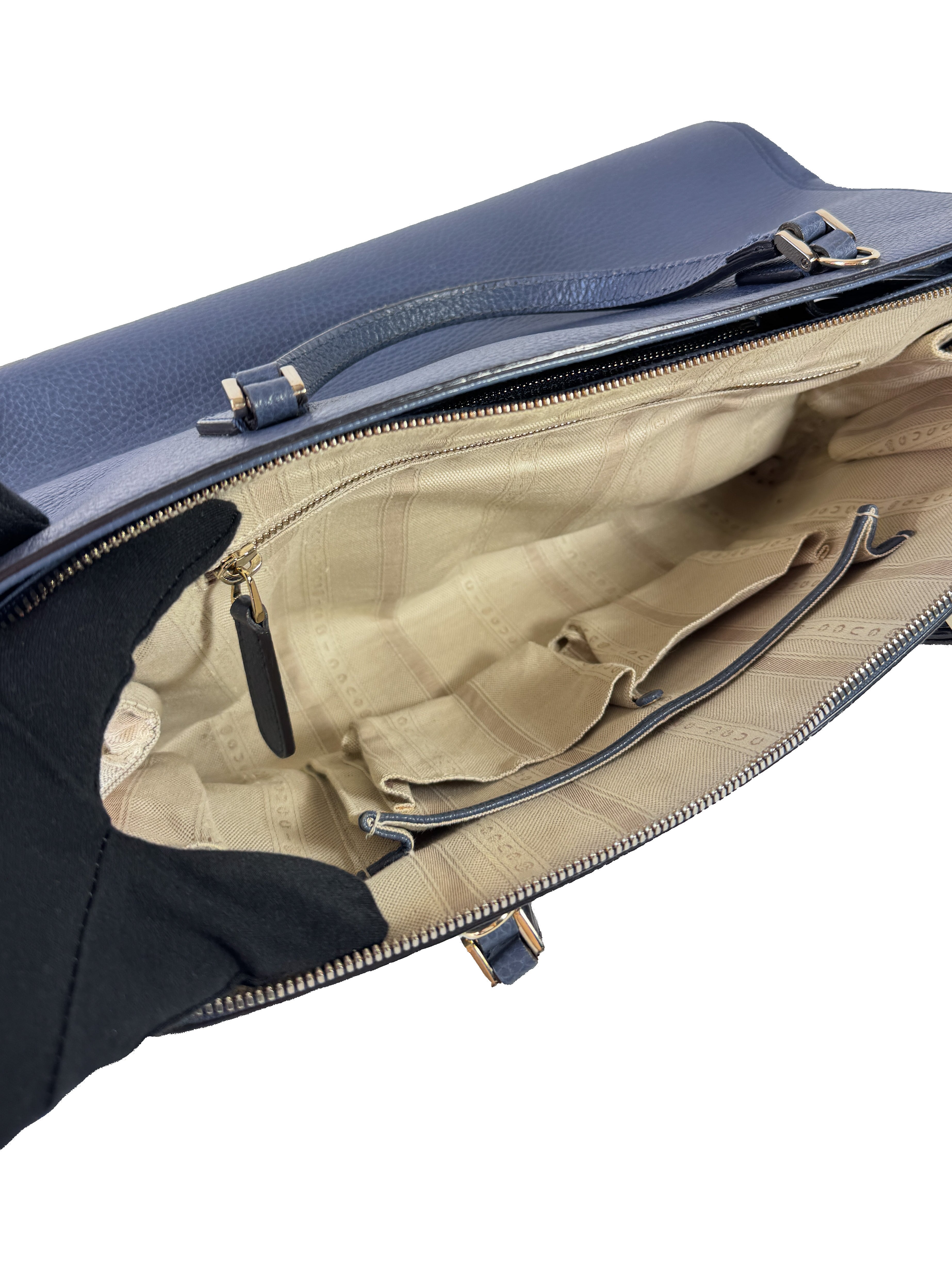 Gucci blue Lady Dollar handle medium tote 388558525040