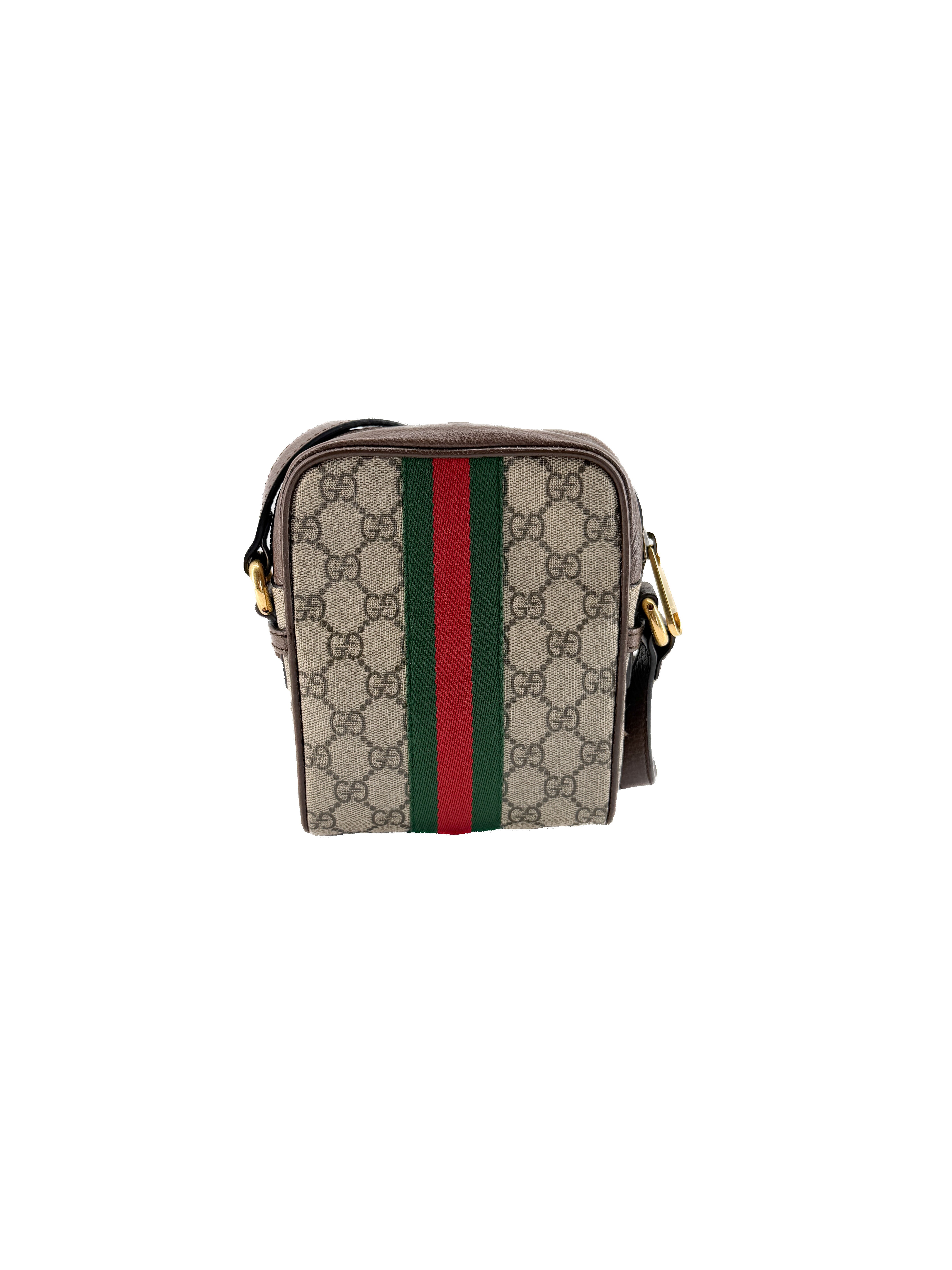 Gucci GG Supreme Monogram Web Mini Ophidia Messenger Brown 598127520981