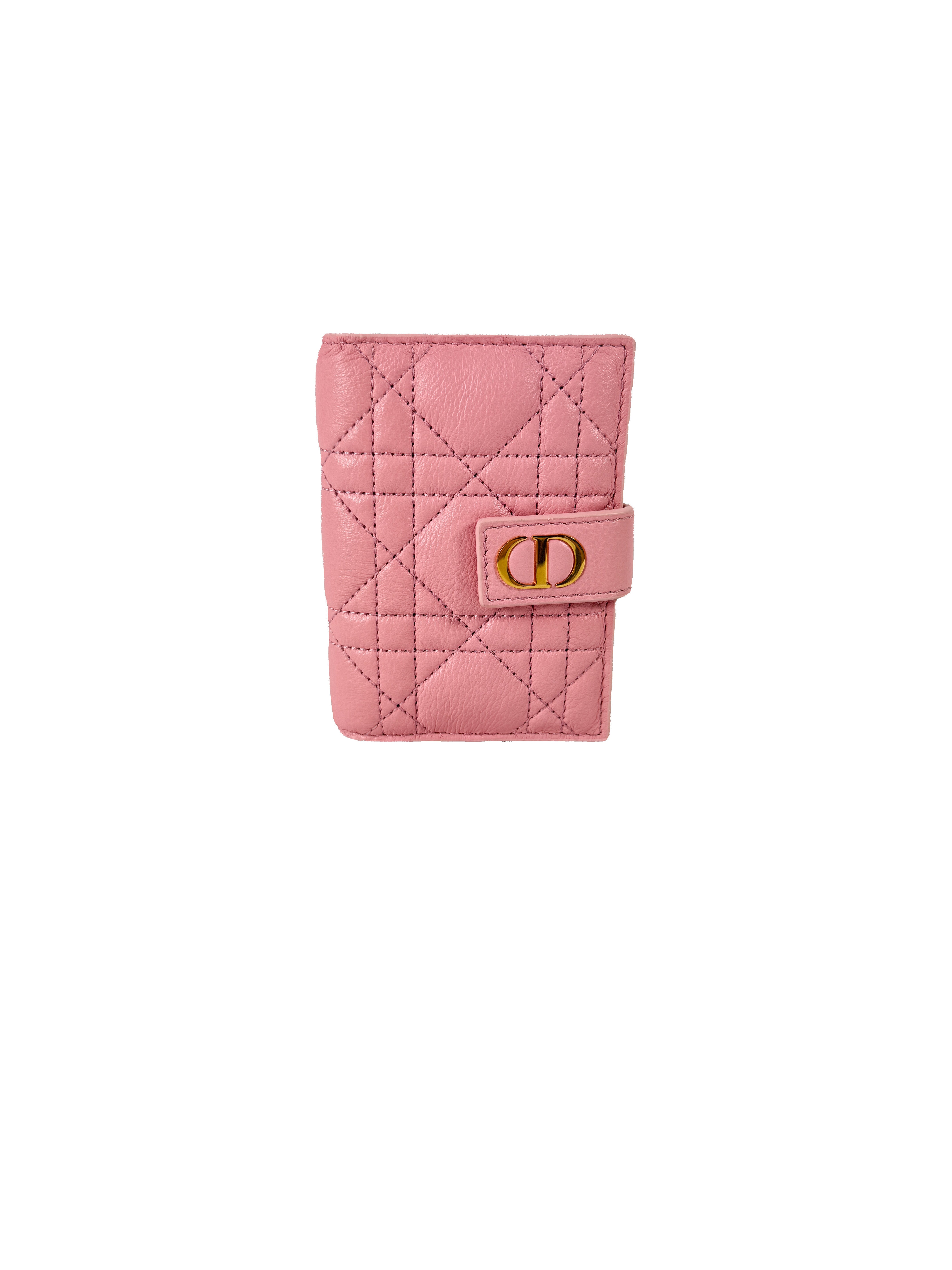 Dior pink Caro Dandelion card holder 97-MA-9293