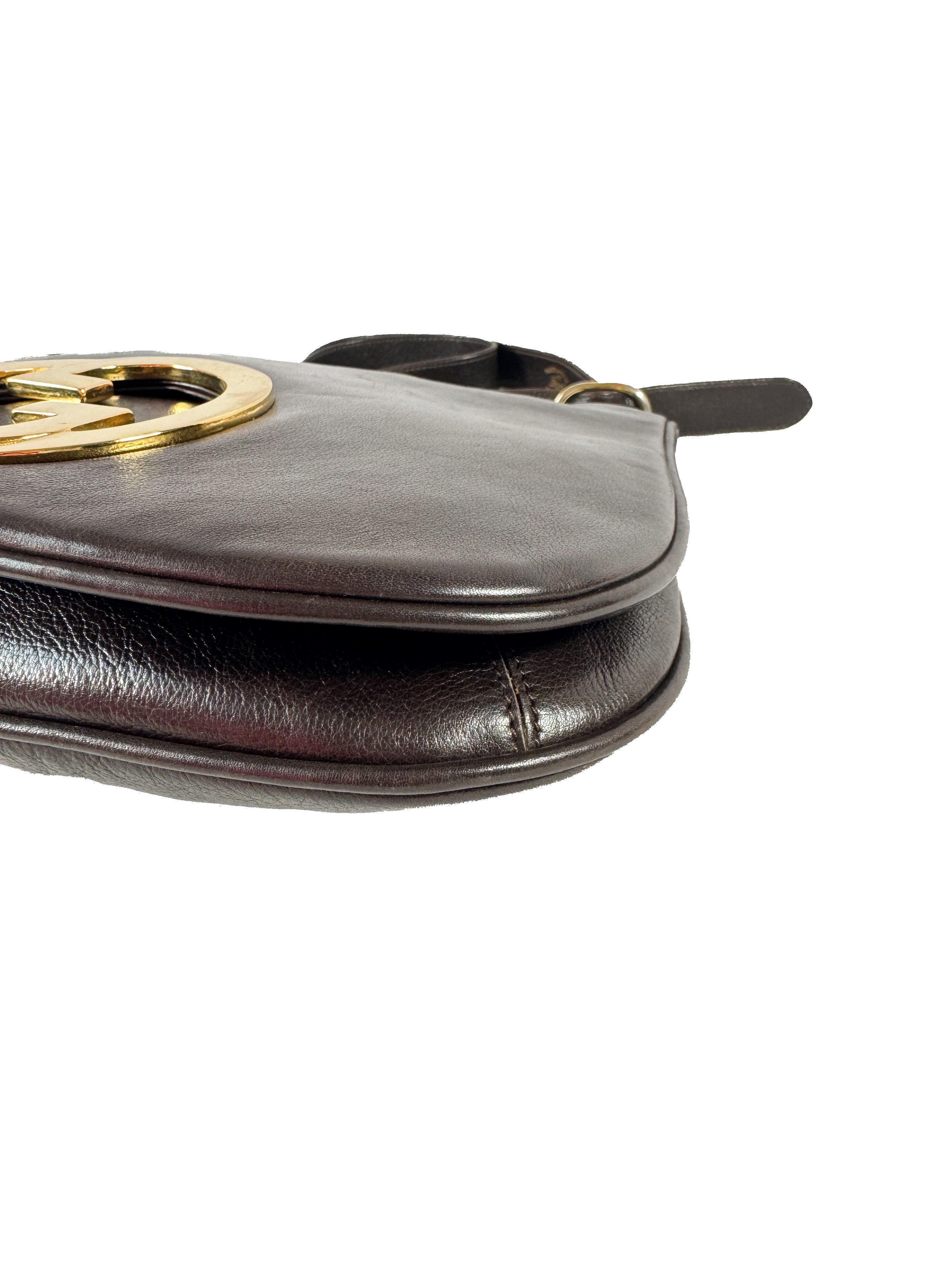 Gucci dark brown leather Blondie shoulder bag