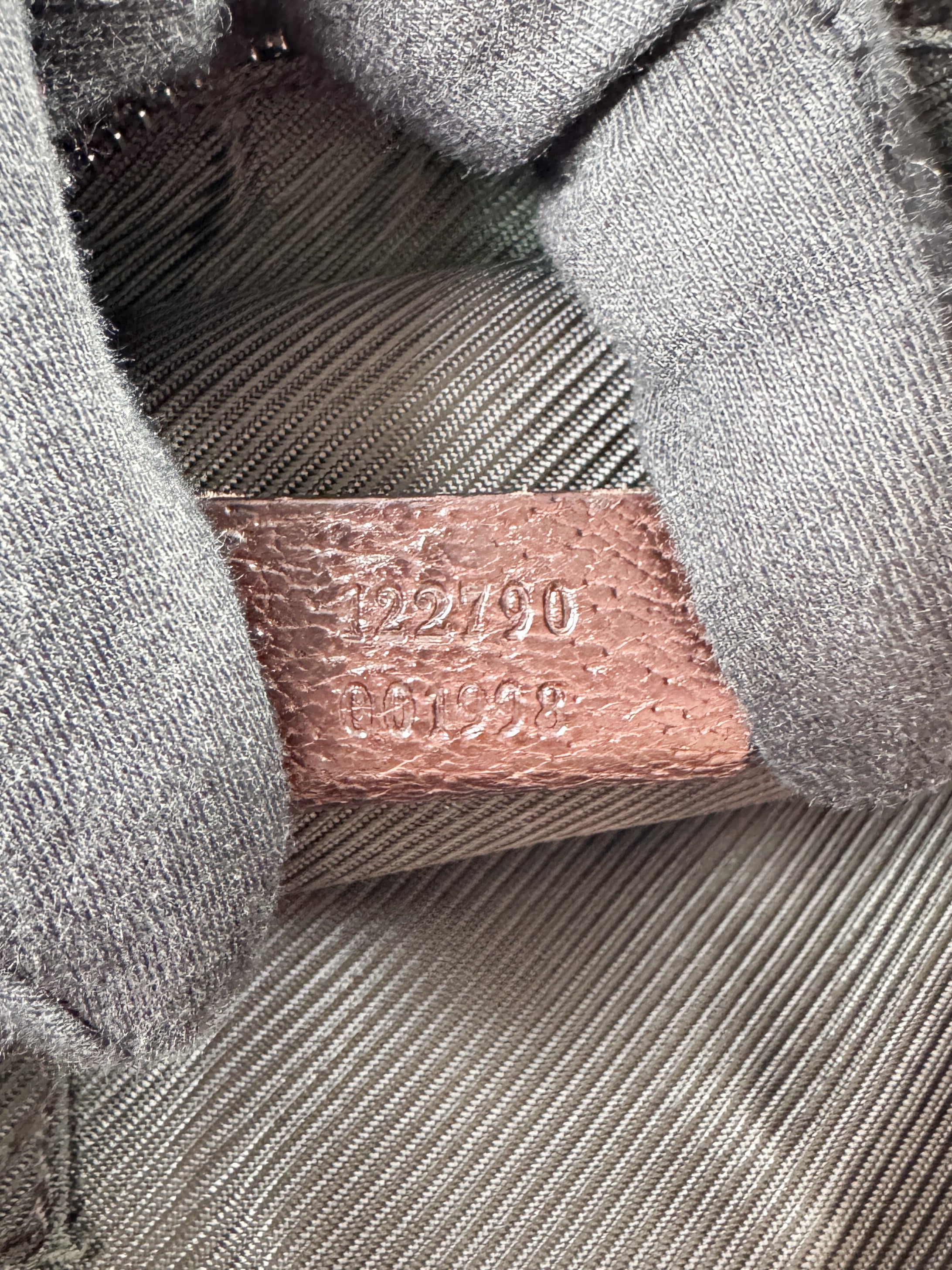 Gucci brown GG half moon canvas bag 122790001998