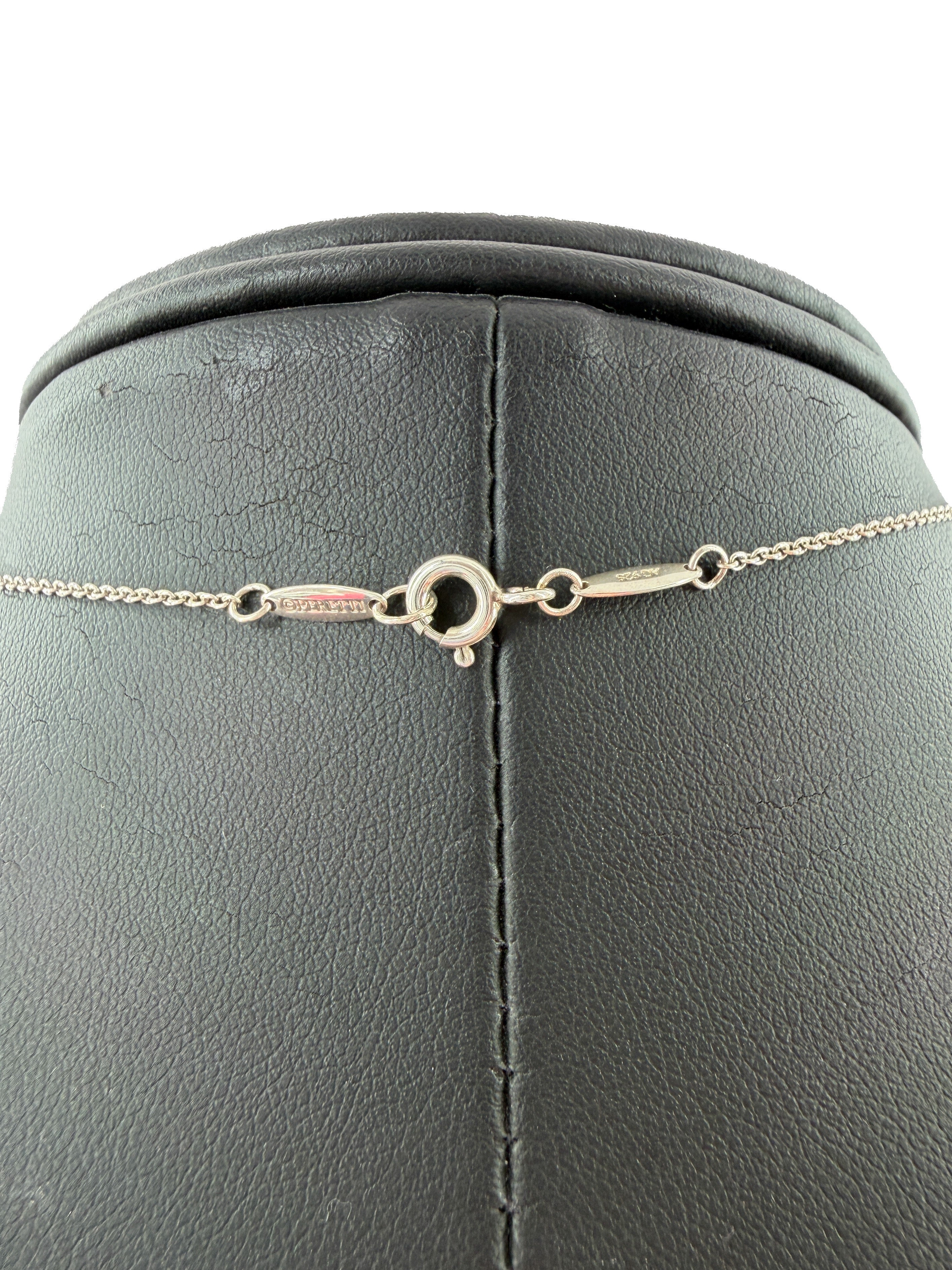 Tiffany & Co Elsa Peretti sterling silver open heart necklace