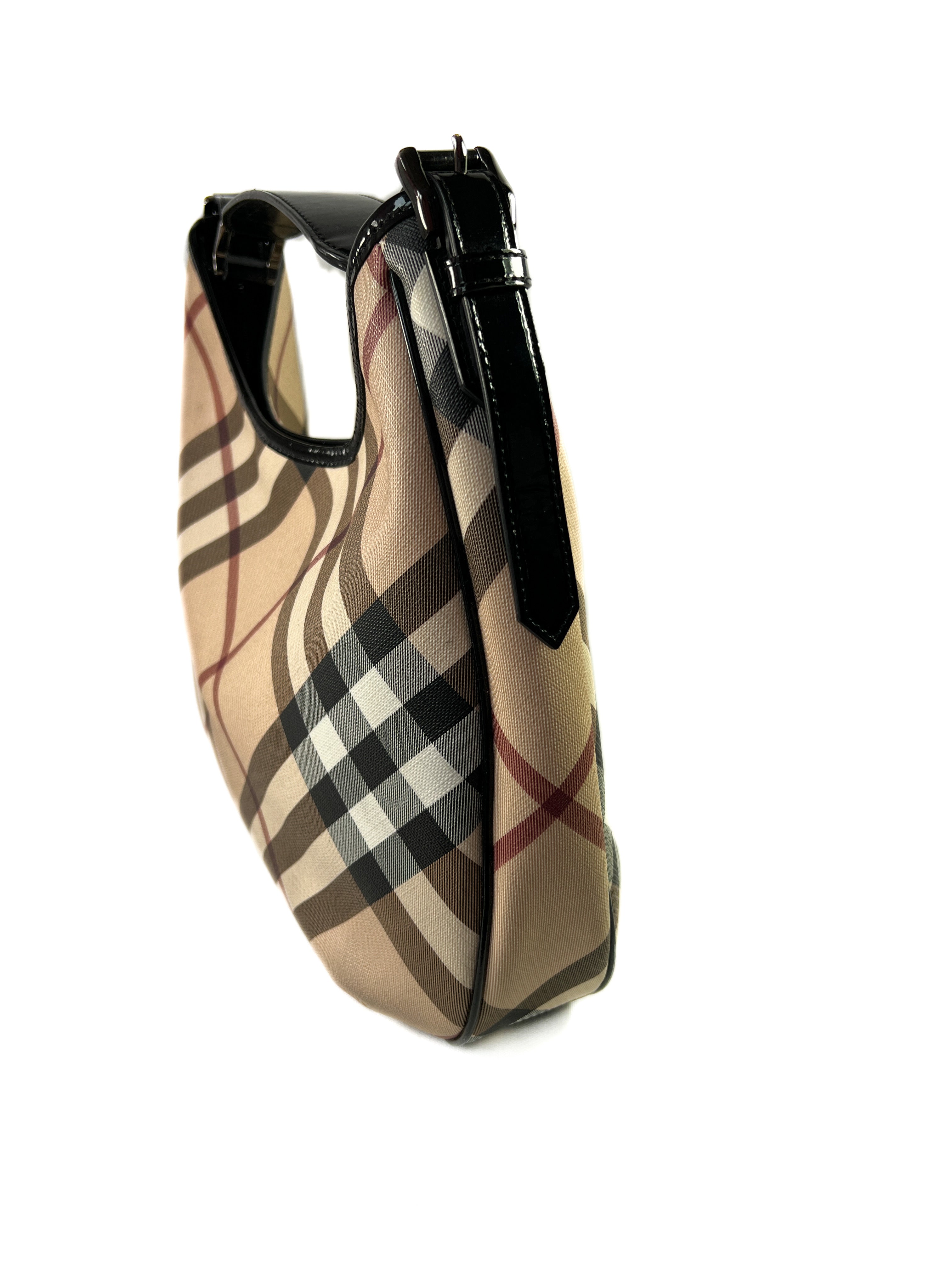 Burberry supernova check hobo shoulder bag