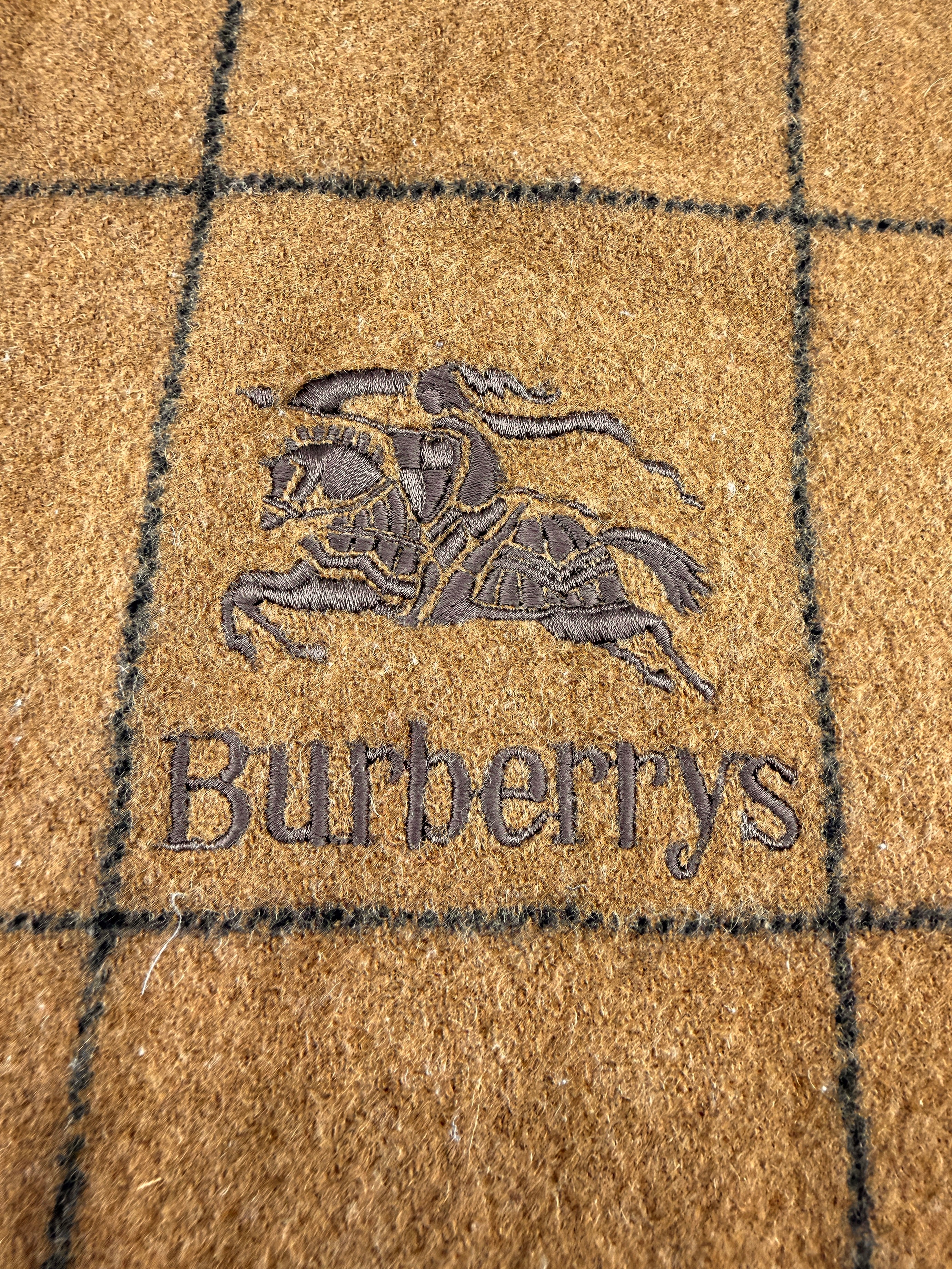 Burberry brown vintage fringe scarf