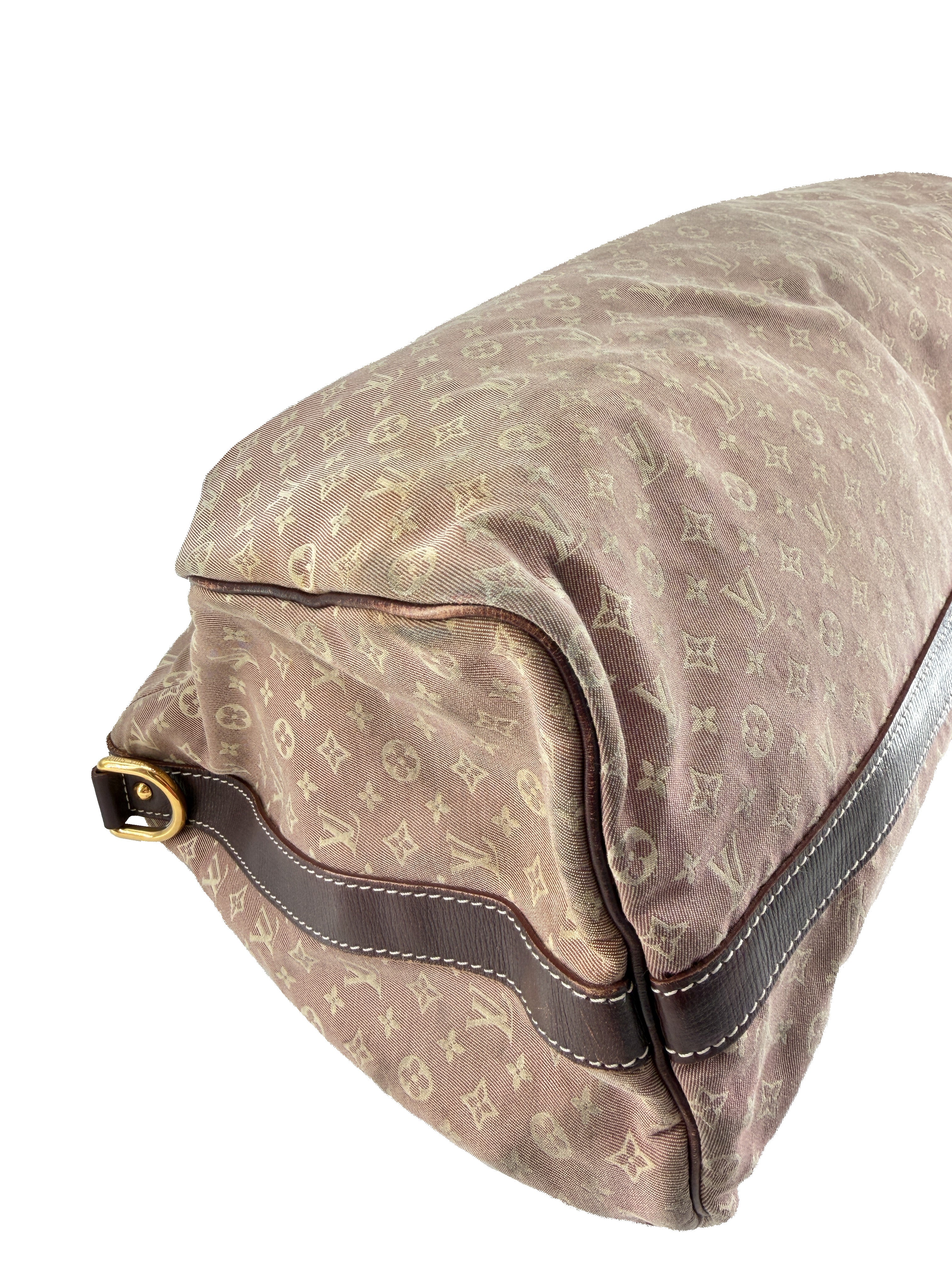 Louis Vuitton monogram Mini Lin burgundy Speedy 45 bandouliere DU4102