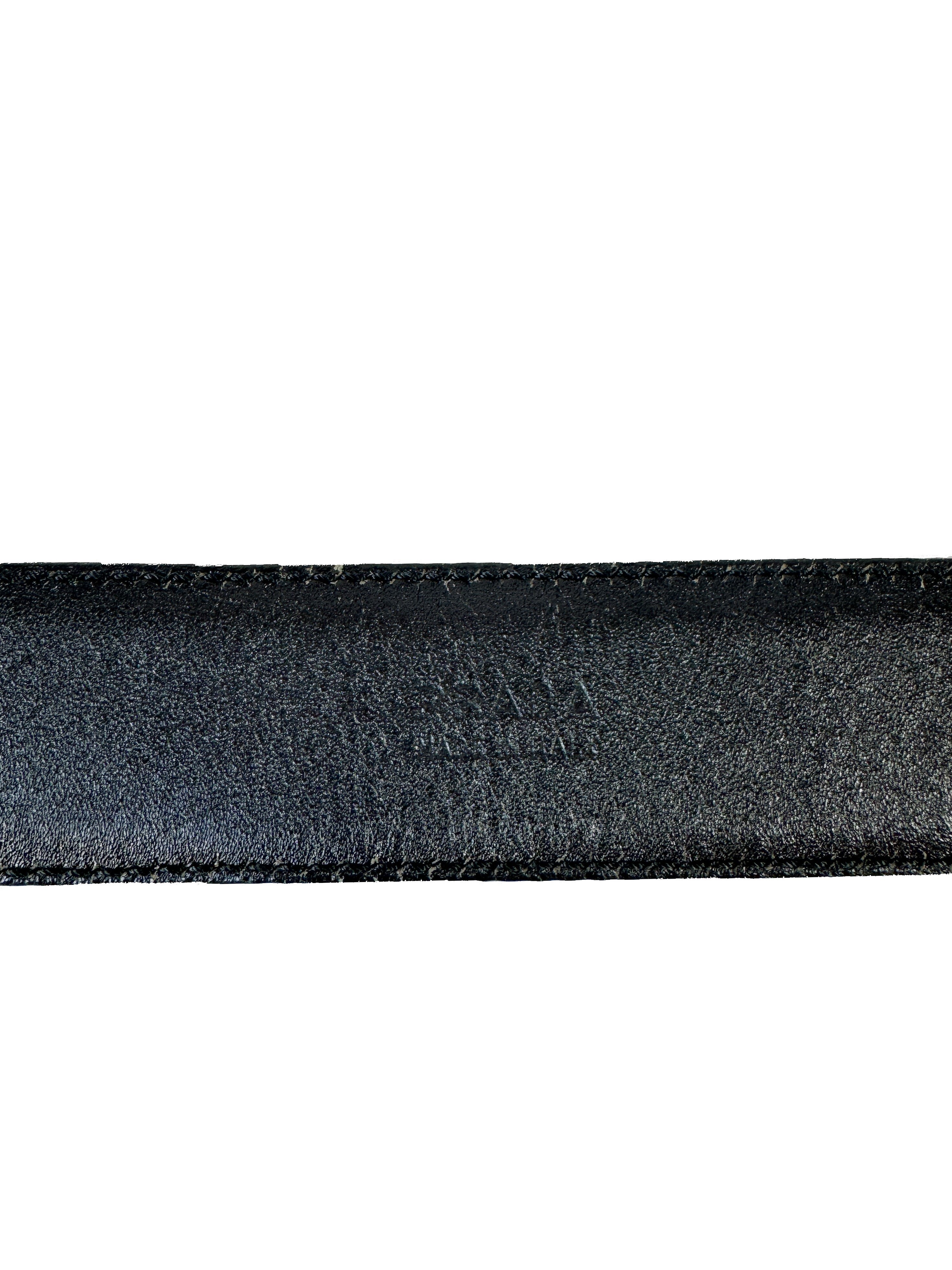 Prada black leather belt size 110 44 1097