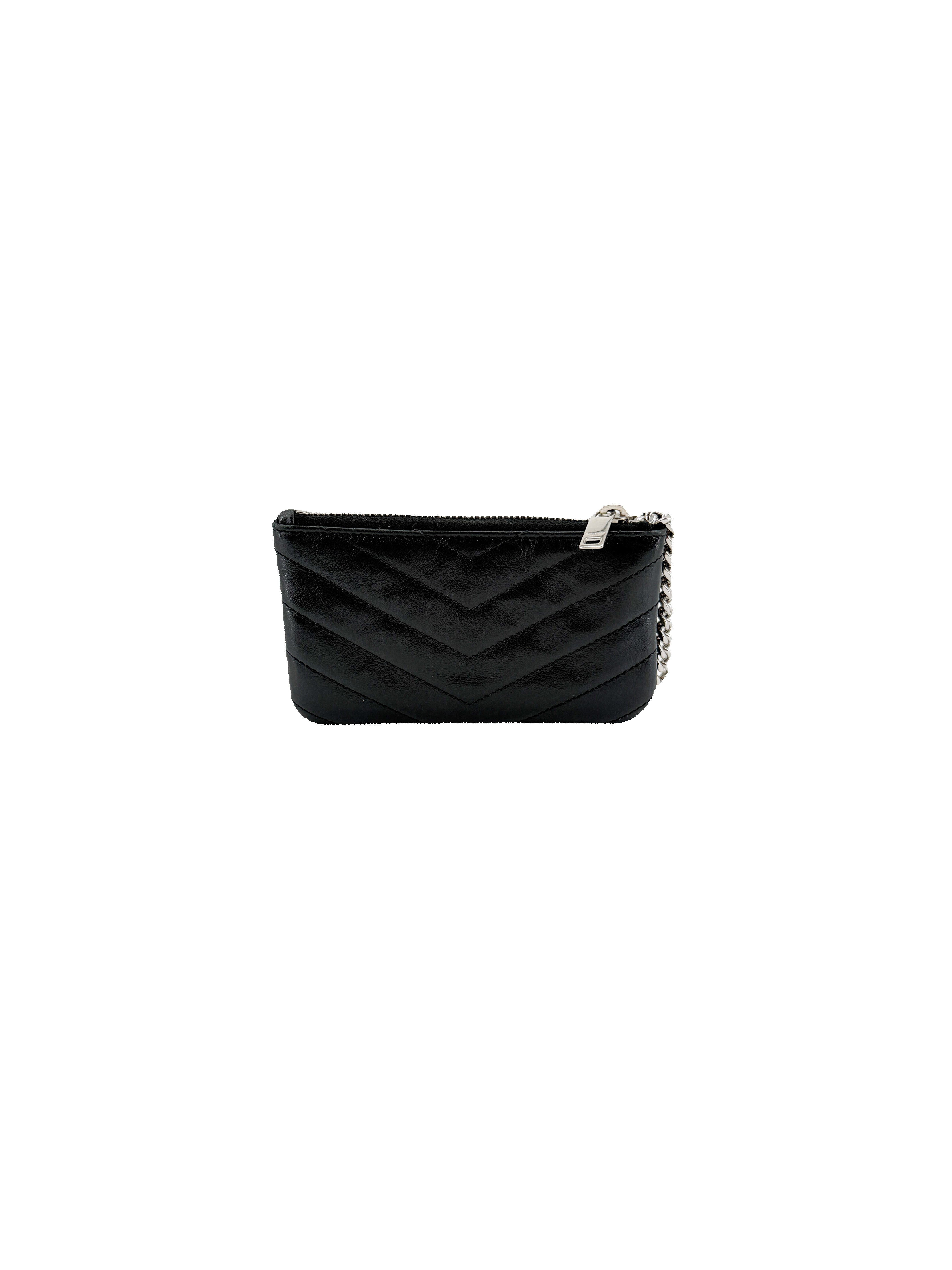 Saint Laurent black Cassandre key pouch CFP438386-0720