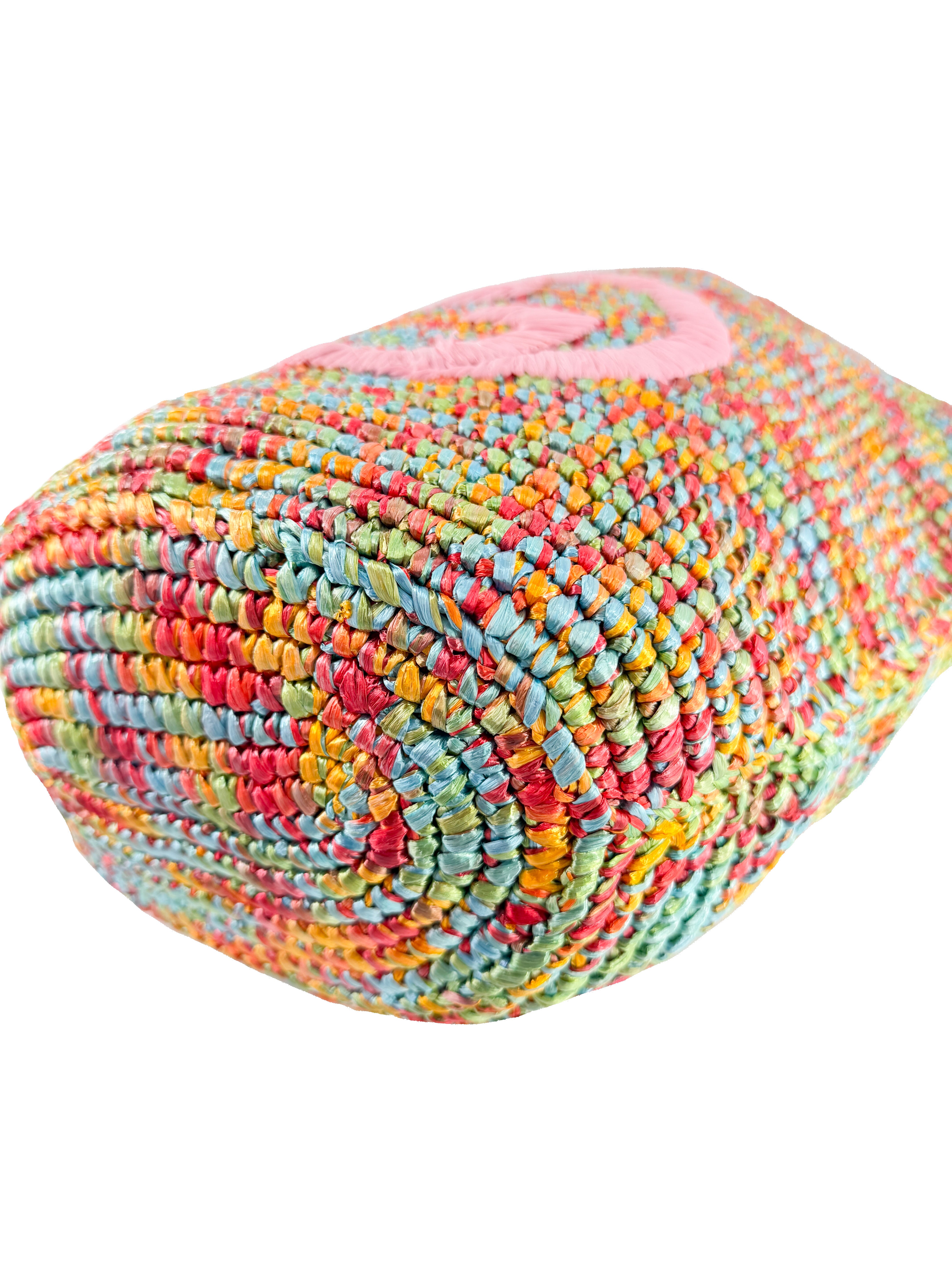 Gucci GG multicolor Raffia Blondie tote 746228 520981