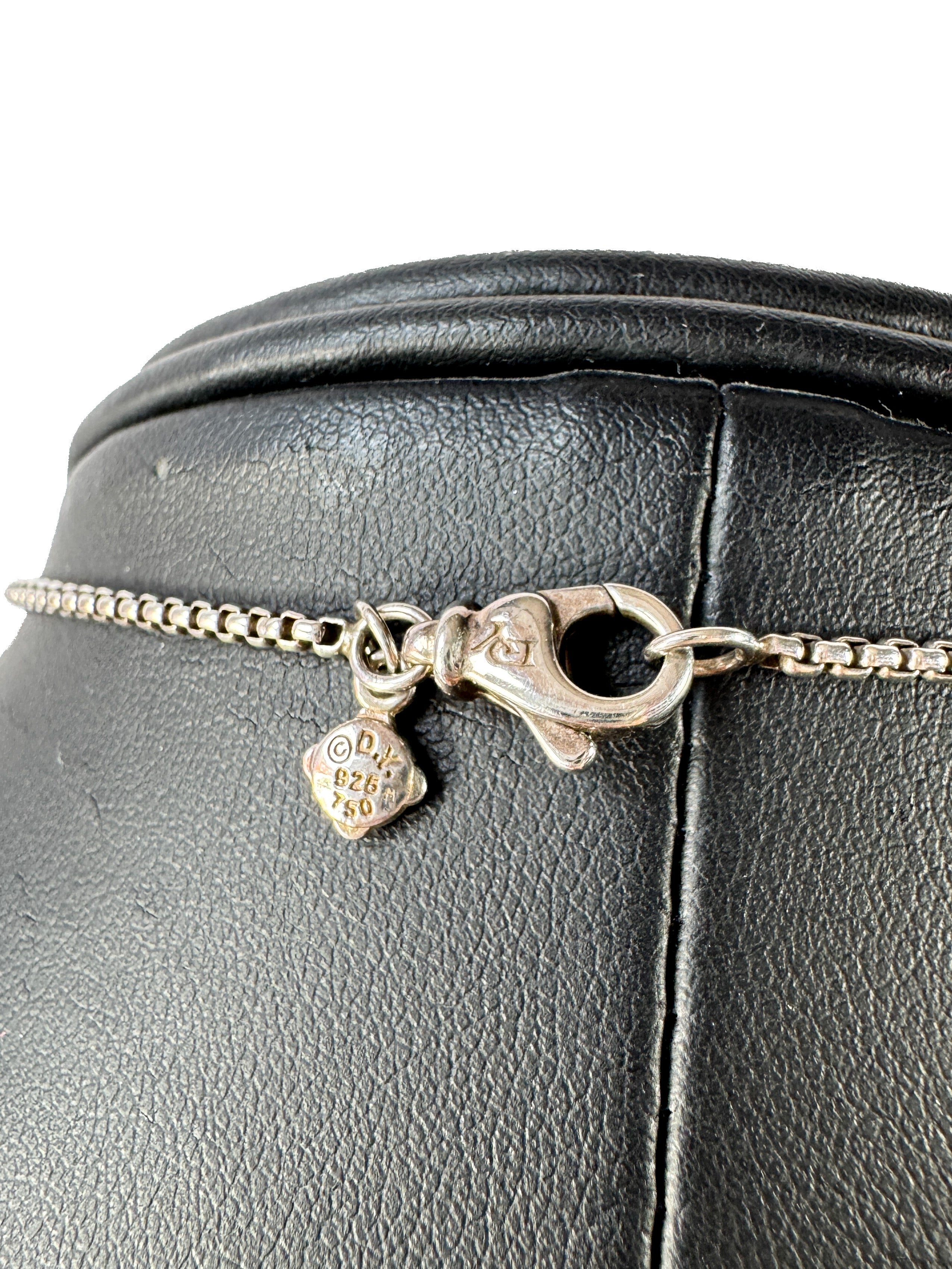 David Yurman sterling silver cable heart necklace