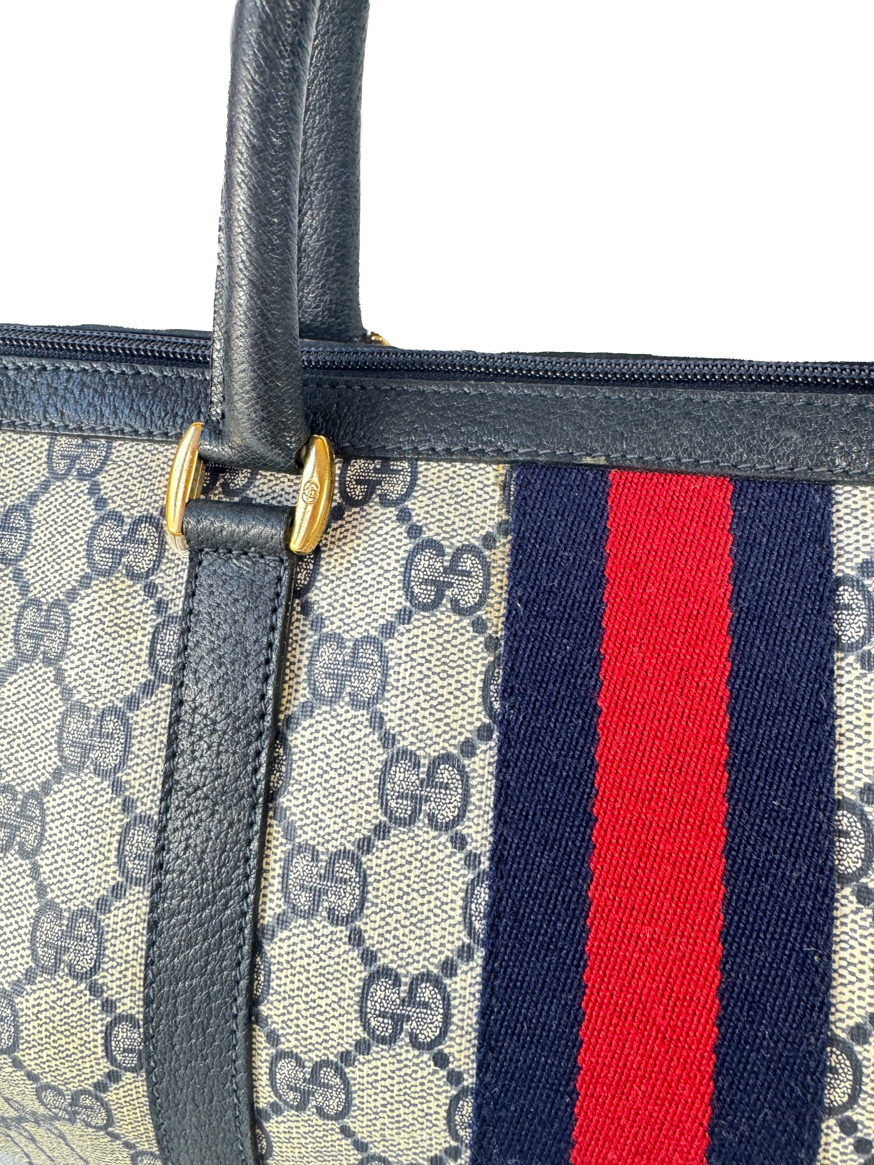 Gucci navy vintage boston bag 39-02-007
