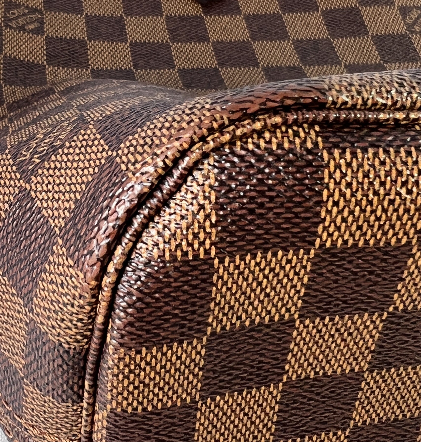 Louis Vuitton damier ebene neverfull MM ballerina interior 2018
