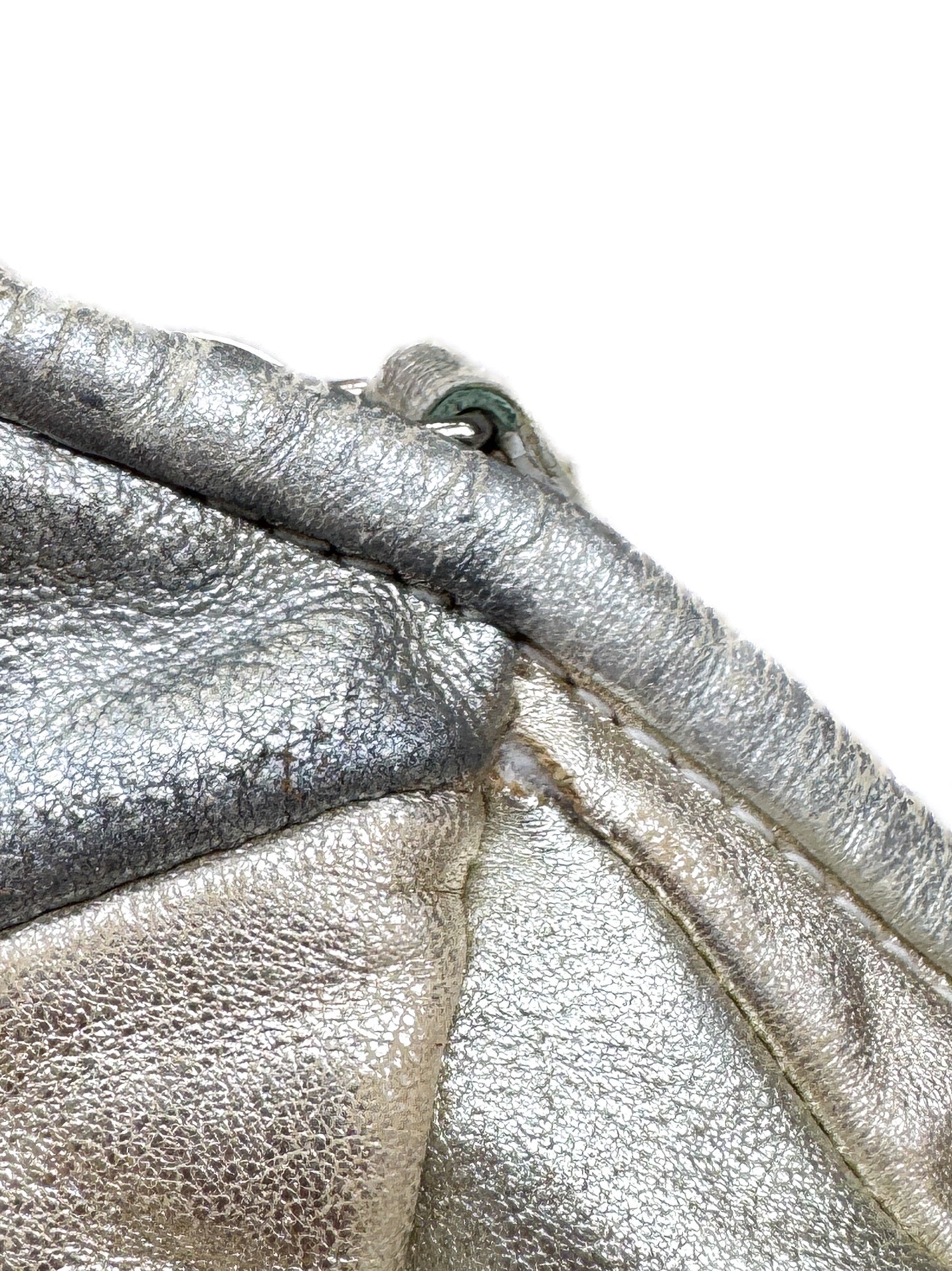 Miu Miu gold & silver nappa leather patchwork bag 122