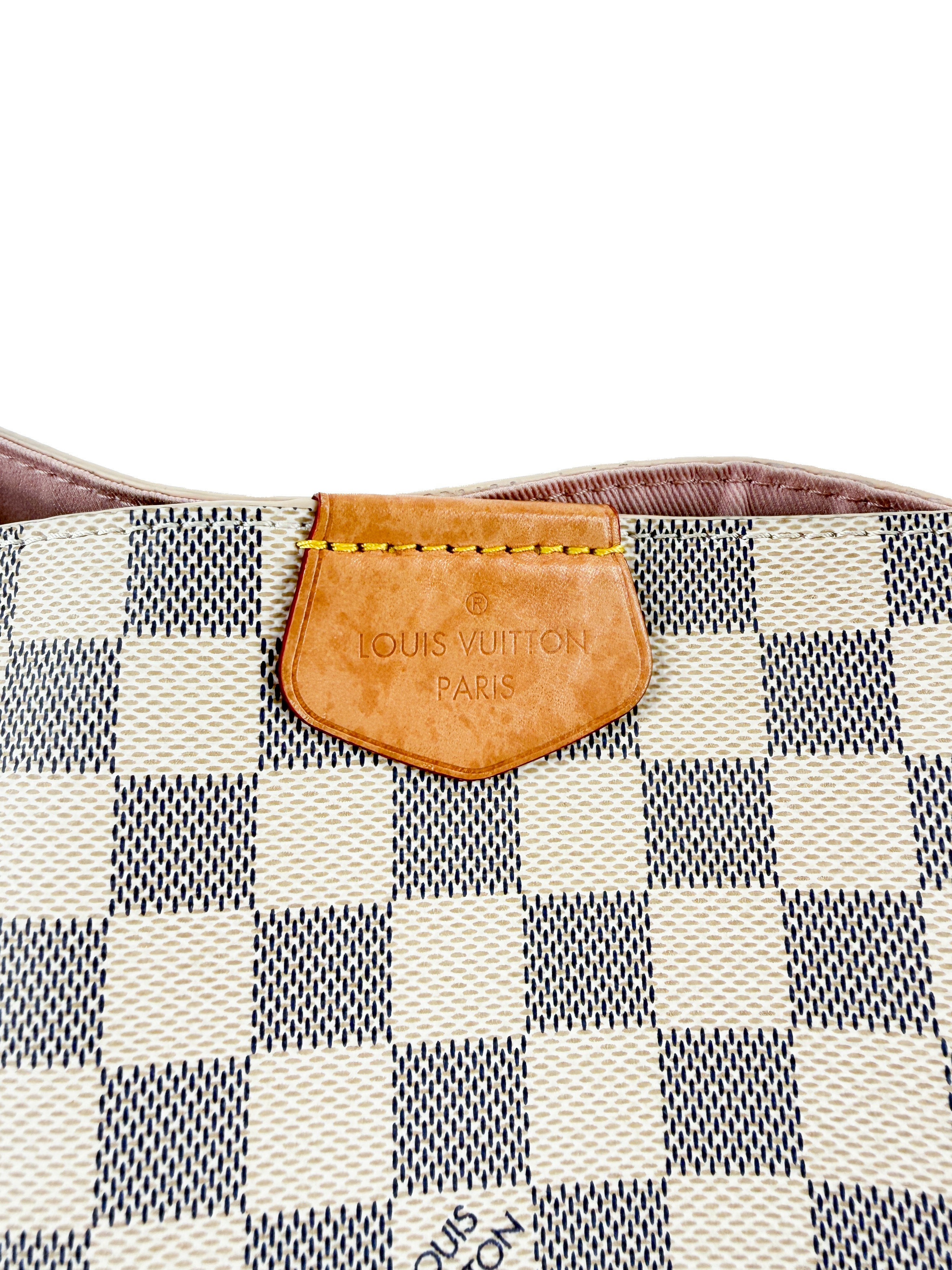 Louis Vuitton damier azur Graceful MM Rose Ballerine (NFC)