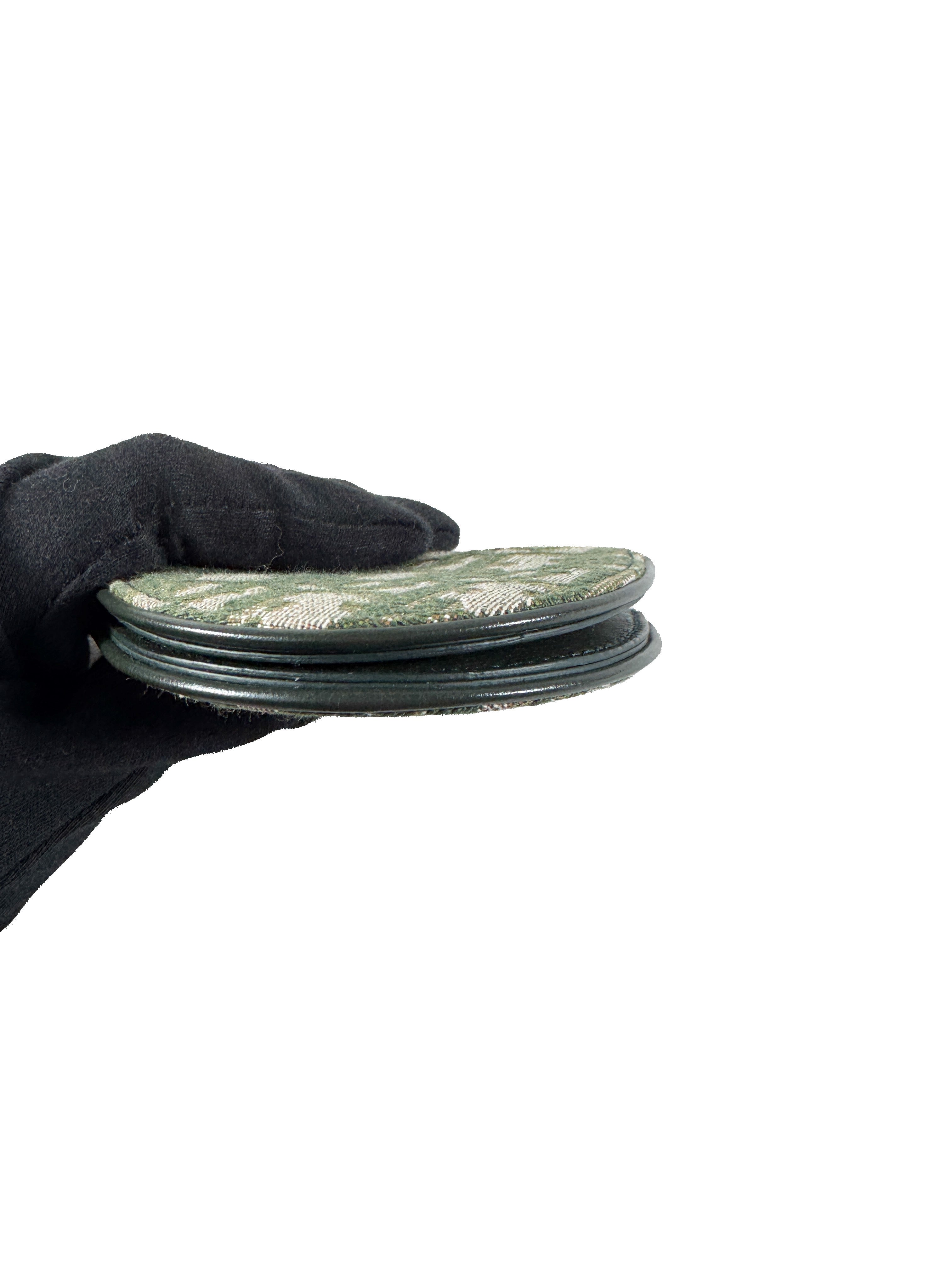 Dior olive signature saddle key pouch 1128