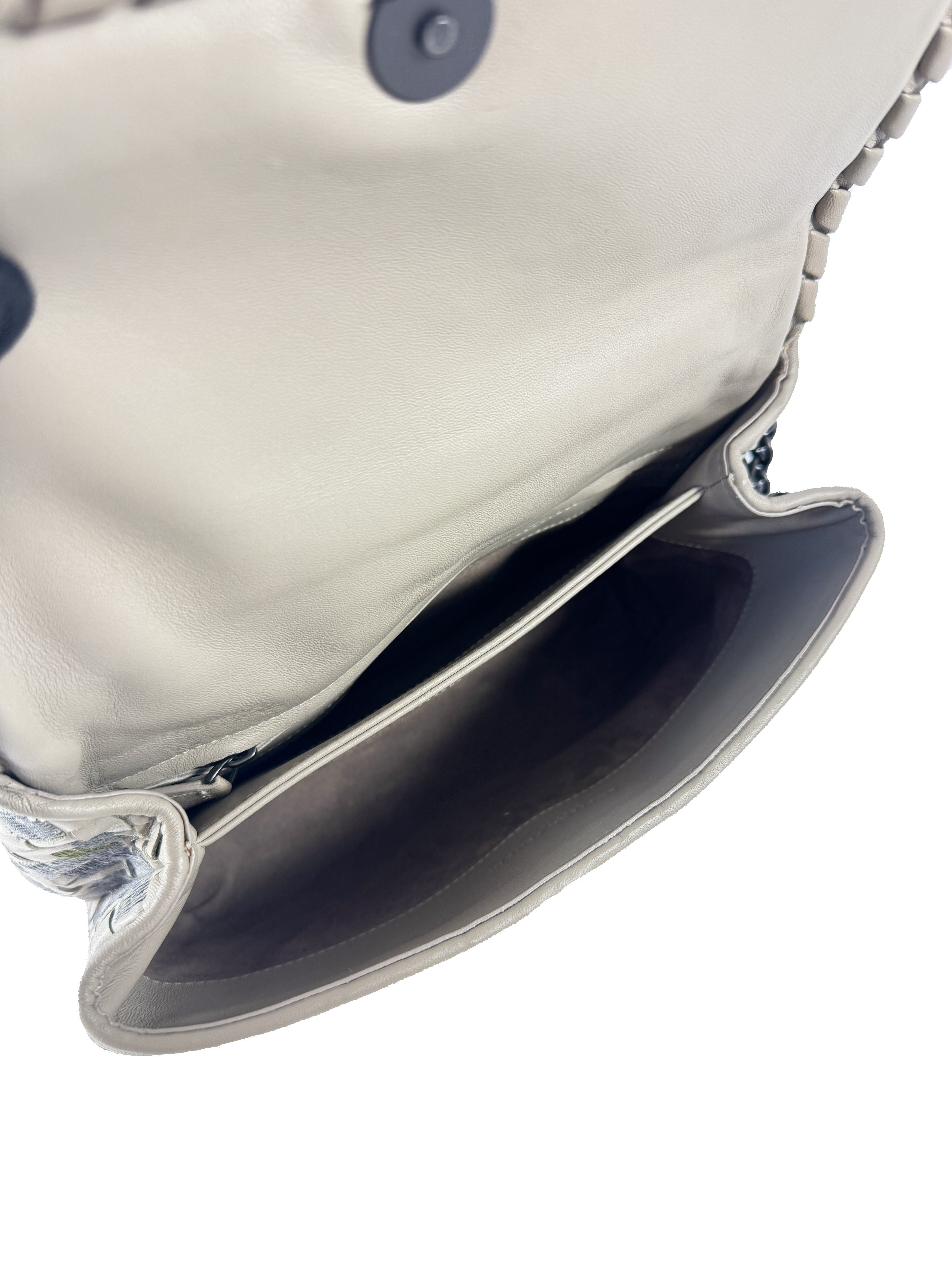 Bottega Veneta Olimpia Intreciatto embroidered shoulder bag