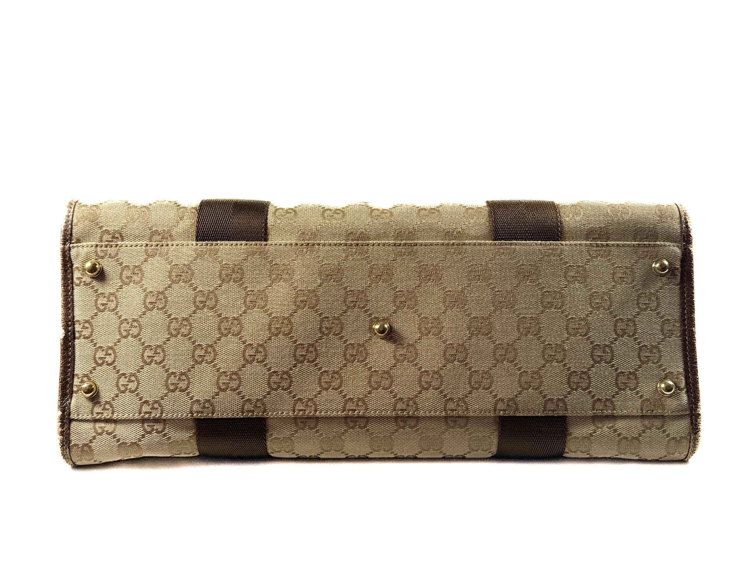 Gucci brown monogram vertical tote 214397