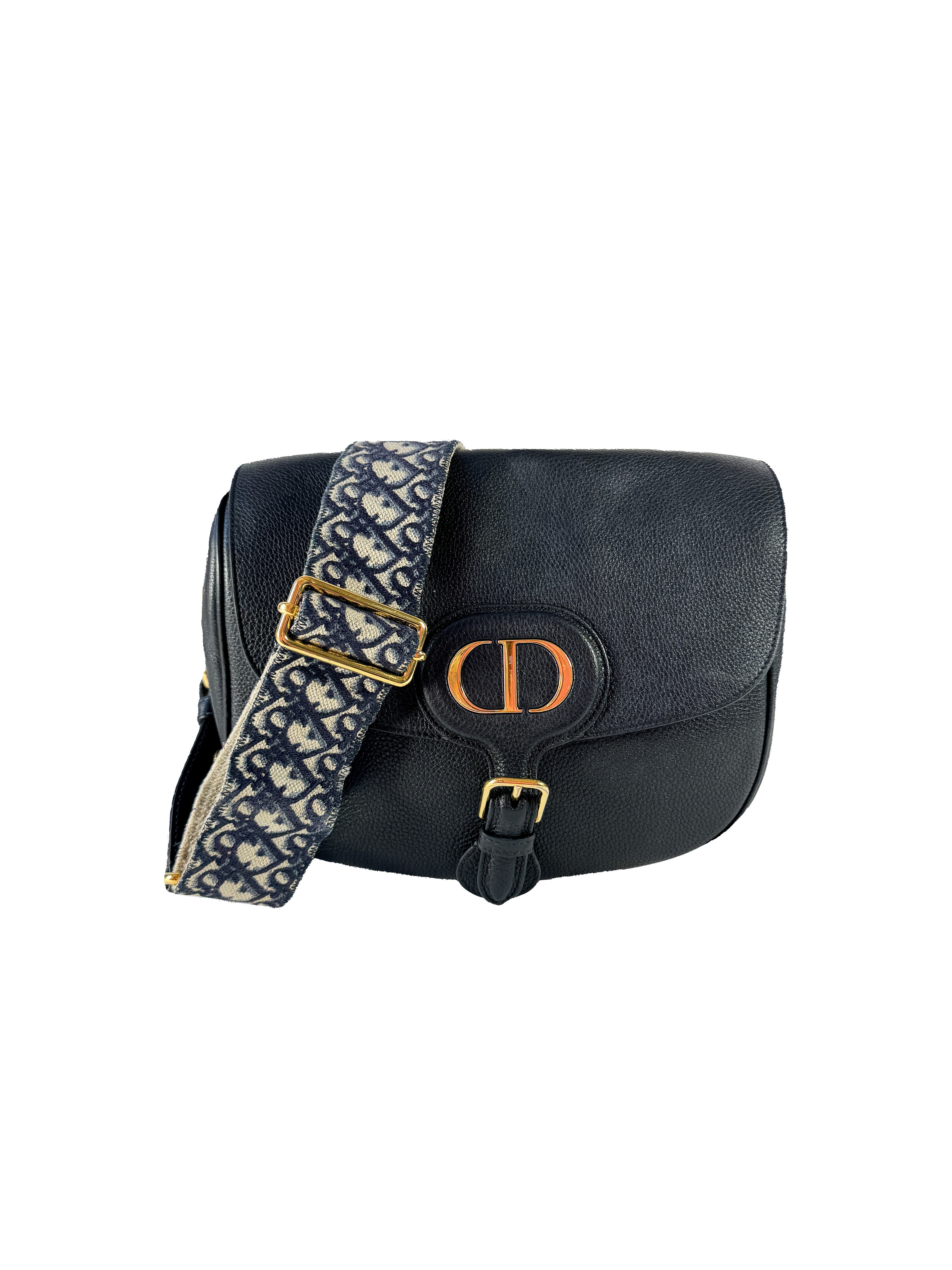 Dior black leather Bobby grained calfksin shoulder bag 06-BO-0214(2024)