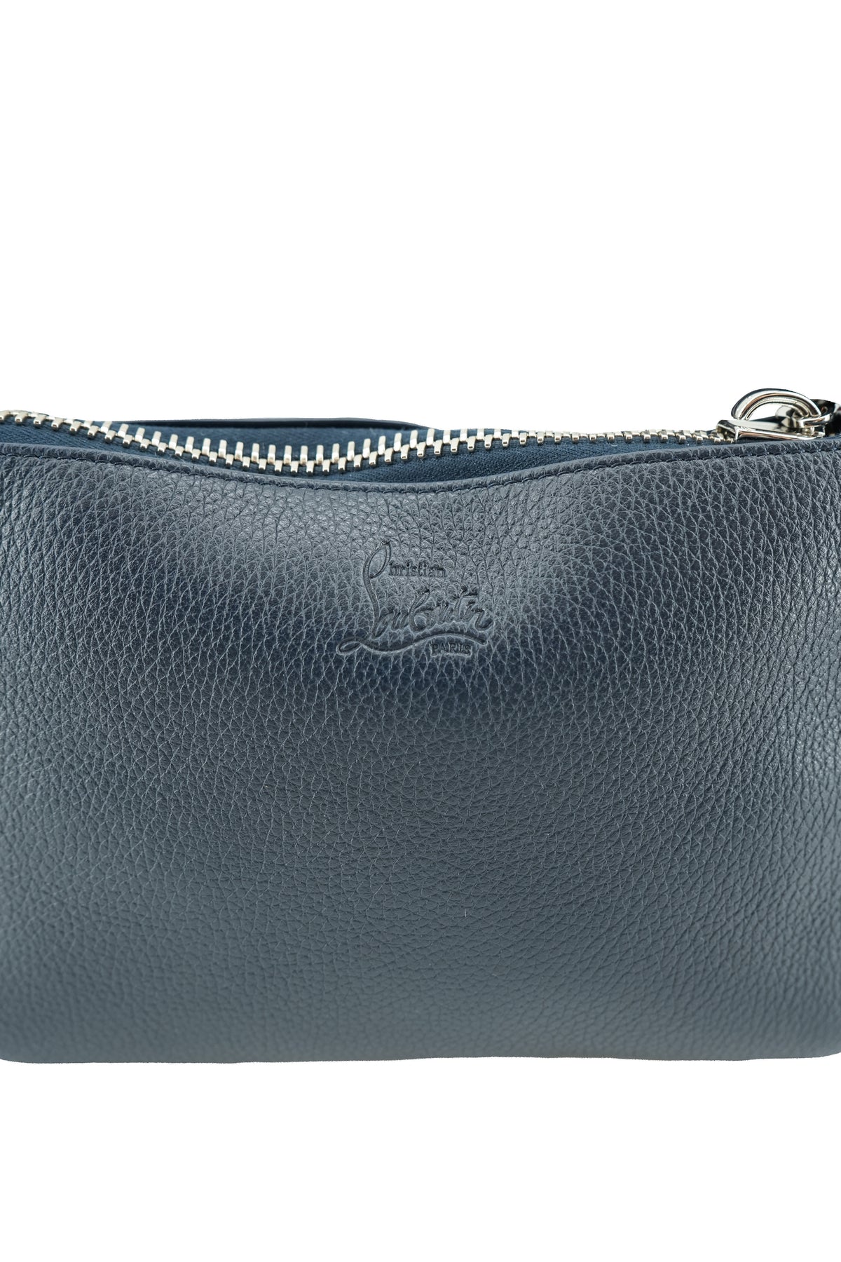 Christian Louboutin navy Cabata mini pouch