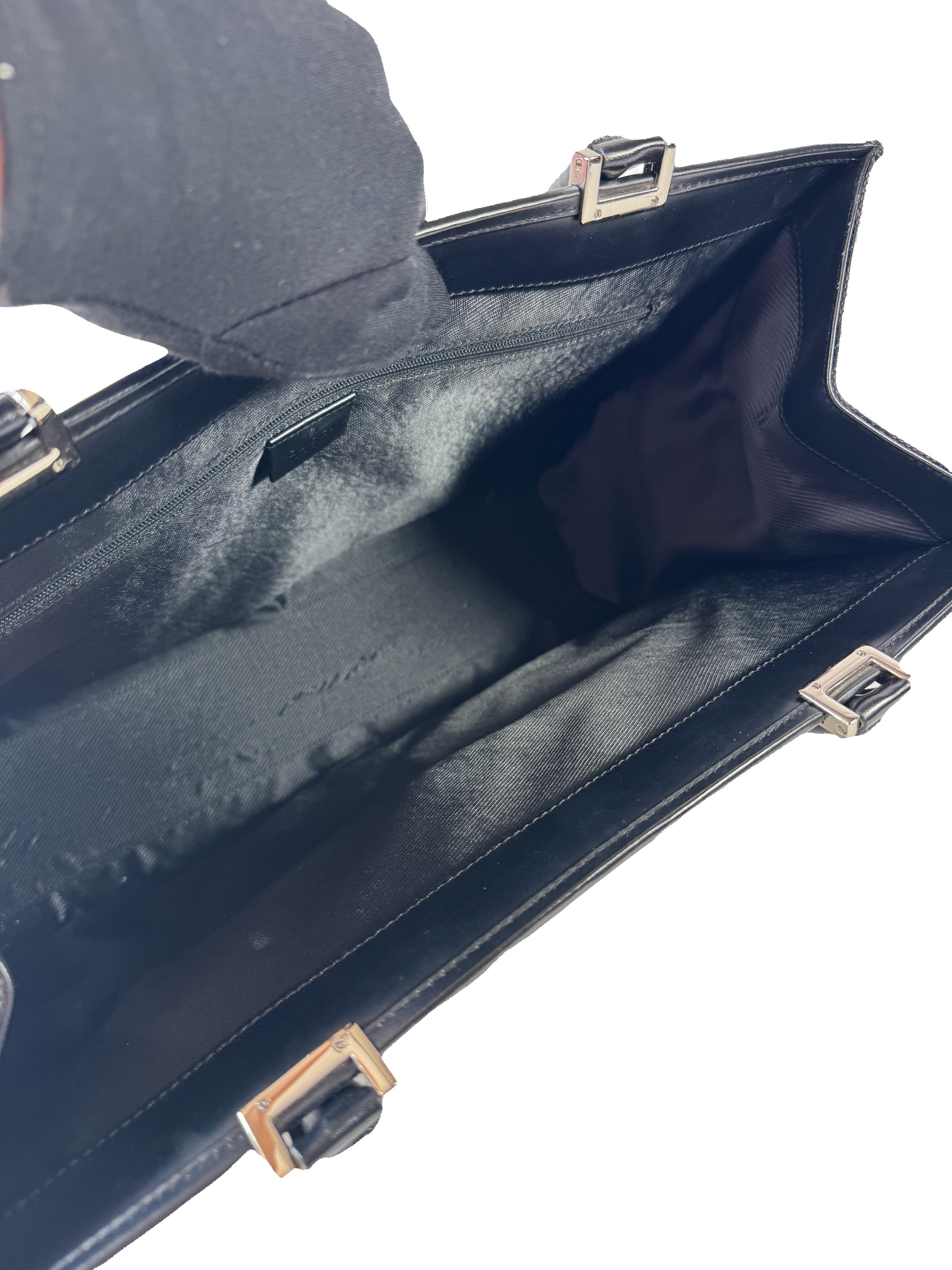 Gucci black signature GG vintage Jackie tote 00210742123