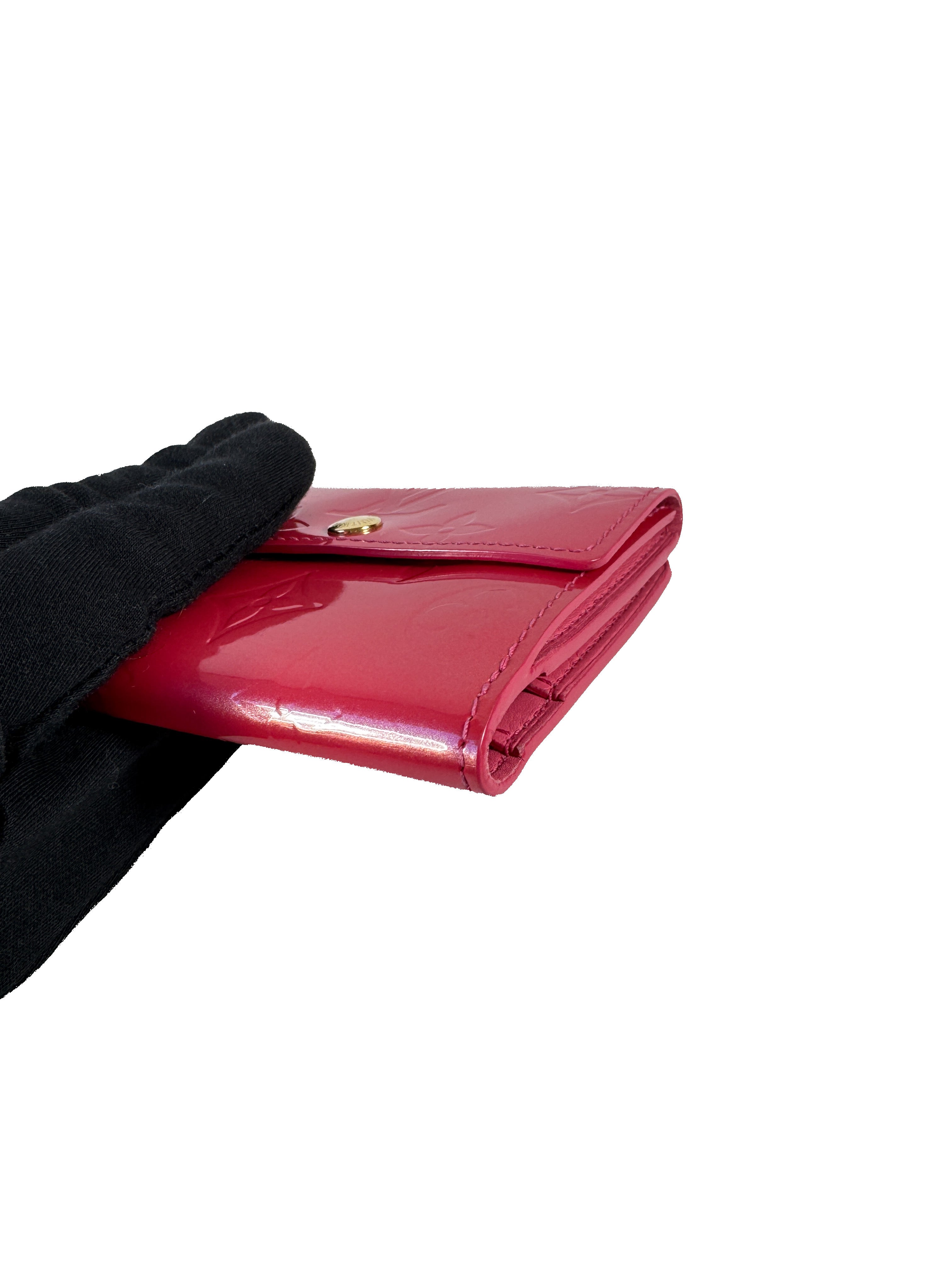 Louis Vuitton vernis Framboise Ludlow wallet SN1015