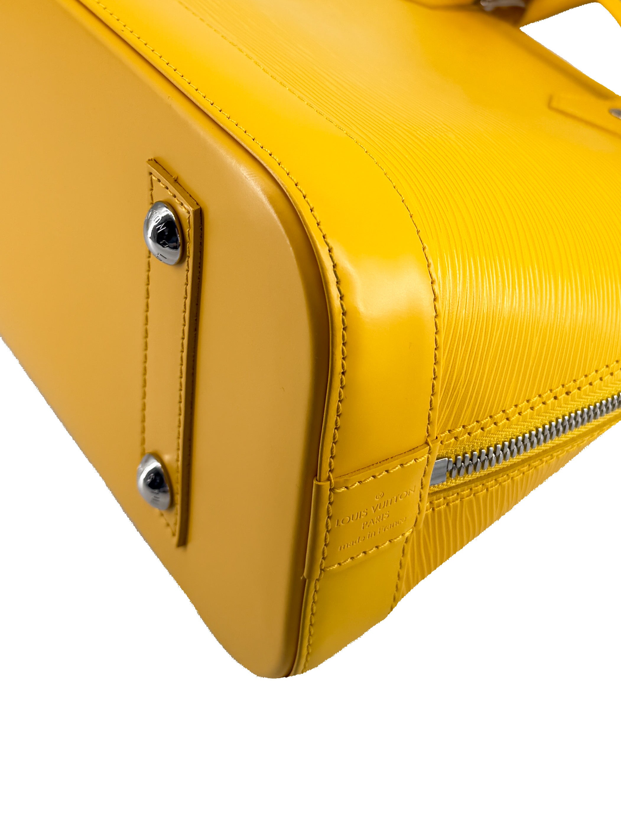 Louis Vuitton epi leather Citron yellow Alma PM
