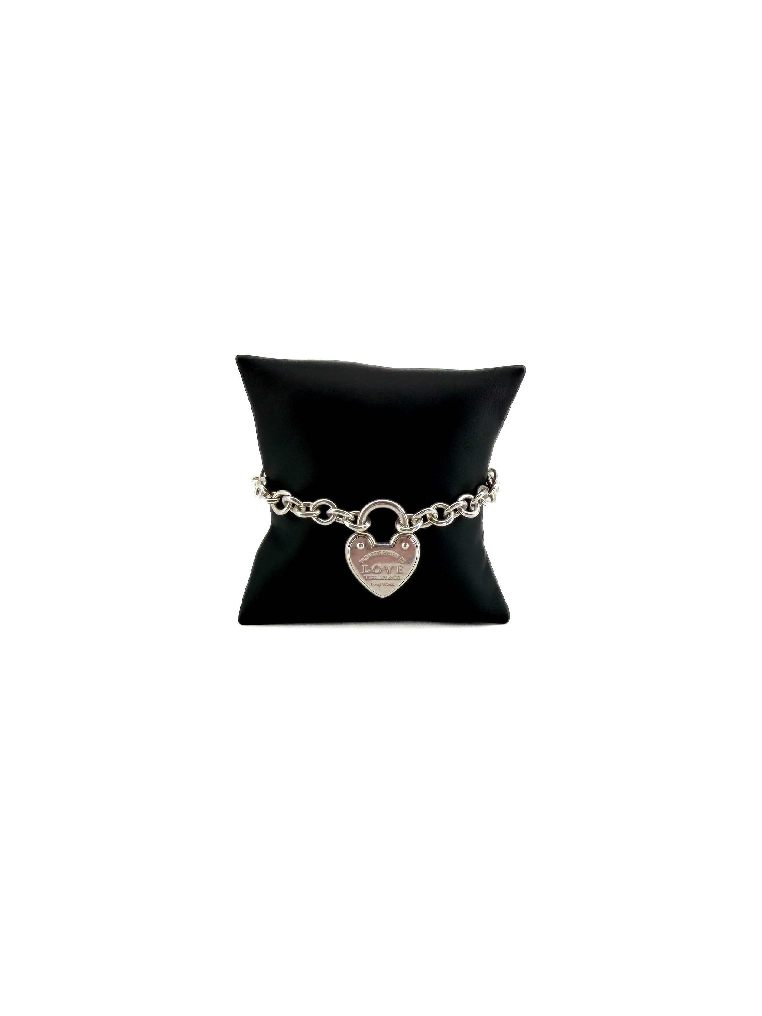 Tiffany & Co sterling silver return to Tiffany love lock bracelet