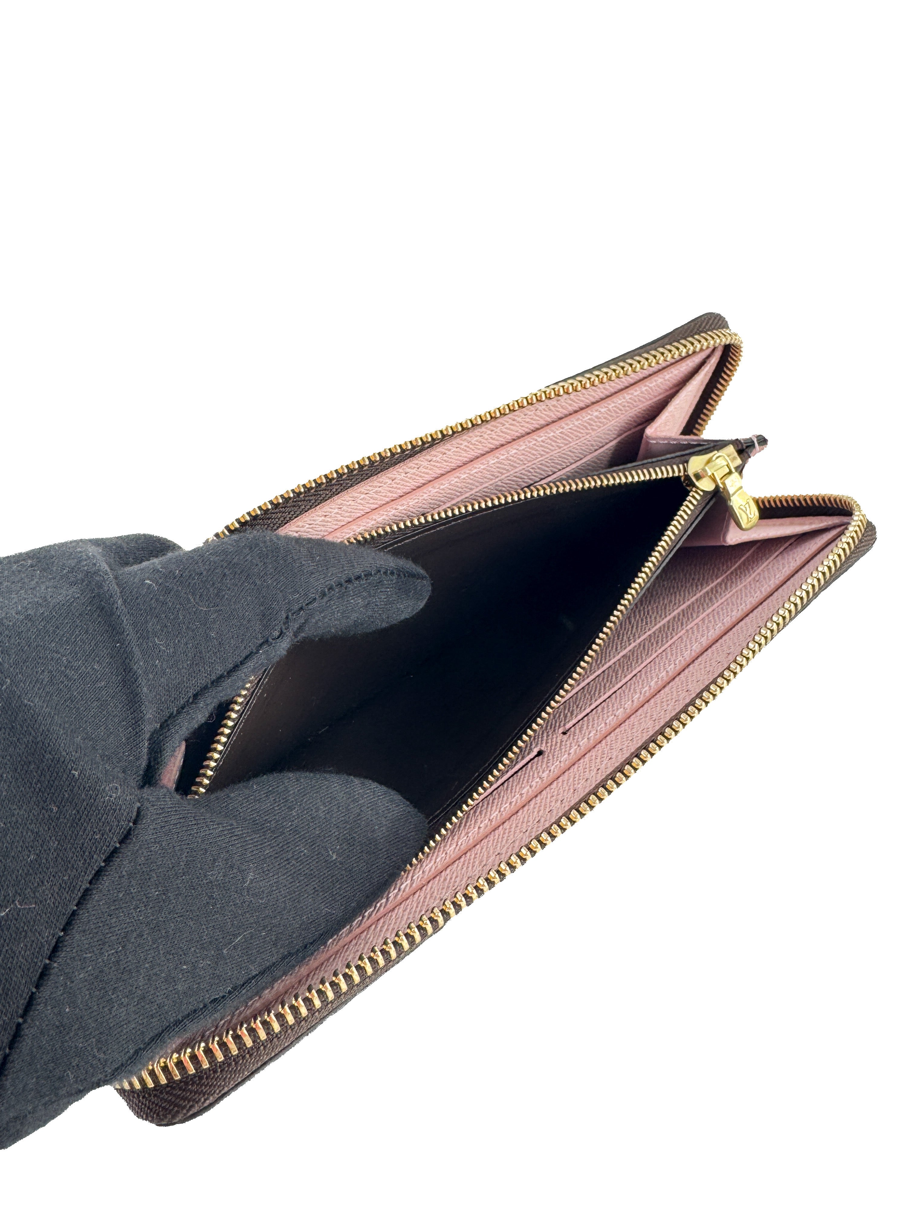 Louis Vuitton monogram Clemence wallet rose ballerine NFC