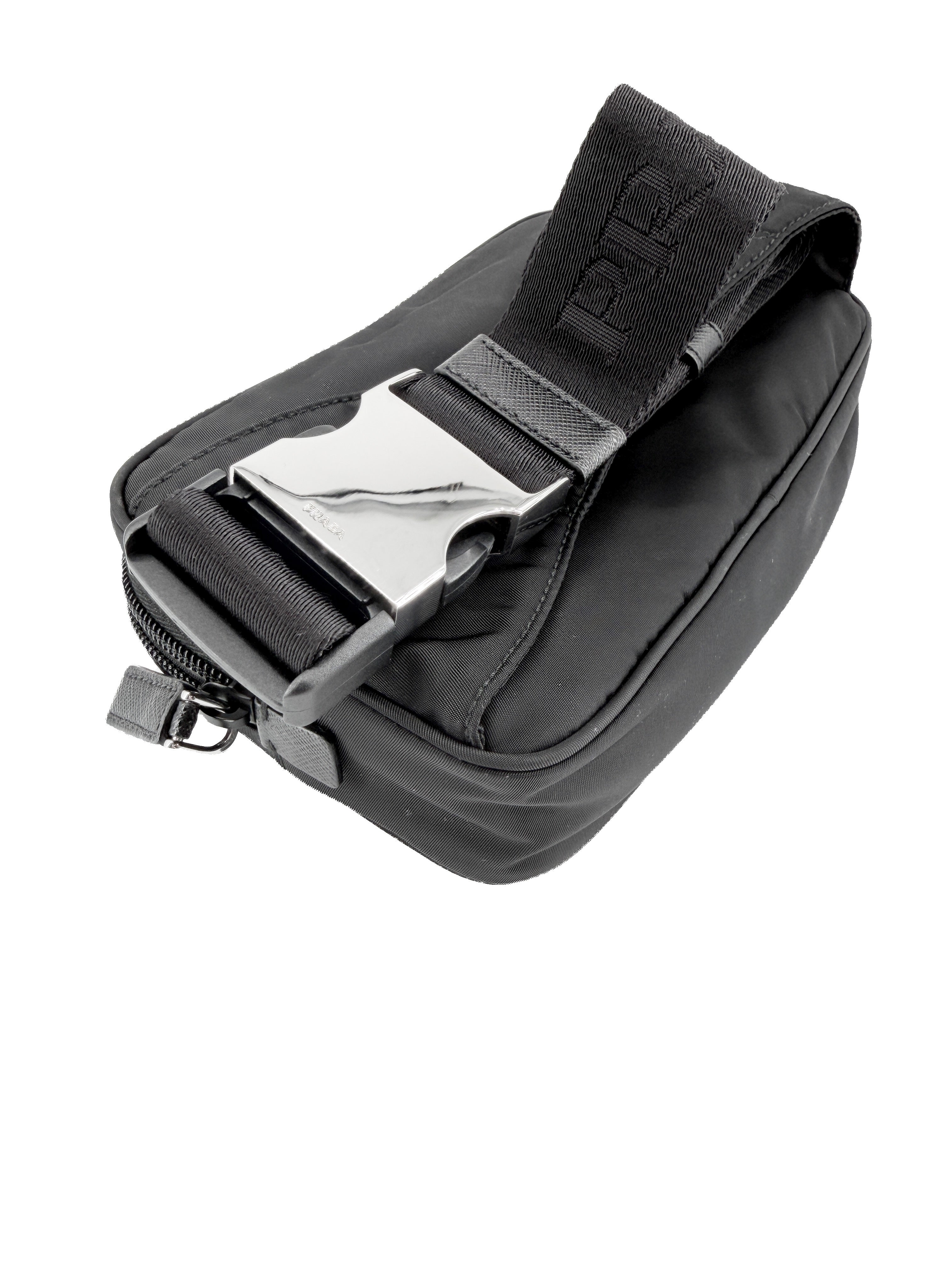 Prada black Re-nylon belt bag 158 C