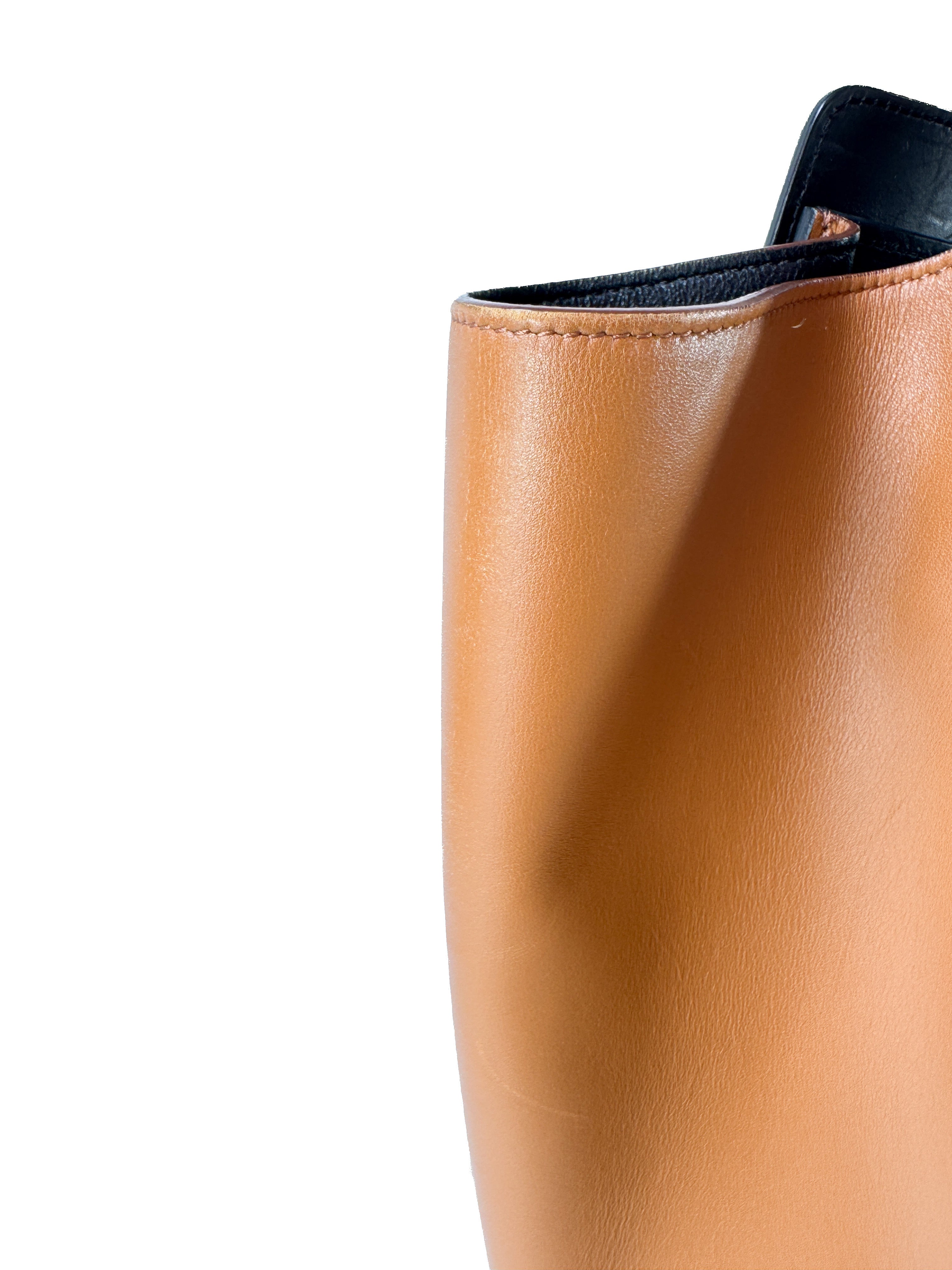 Celine Tricolor cream/black/brown Luggage Bag Leather Mini F-CU-0144