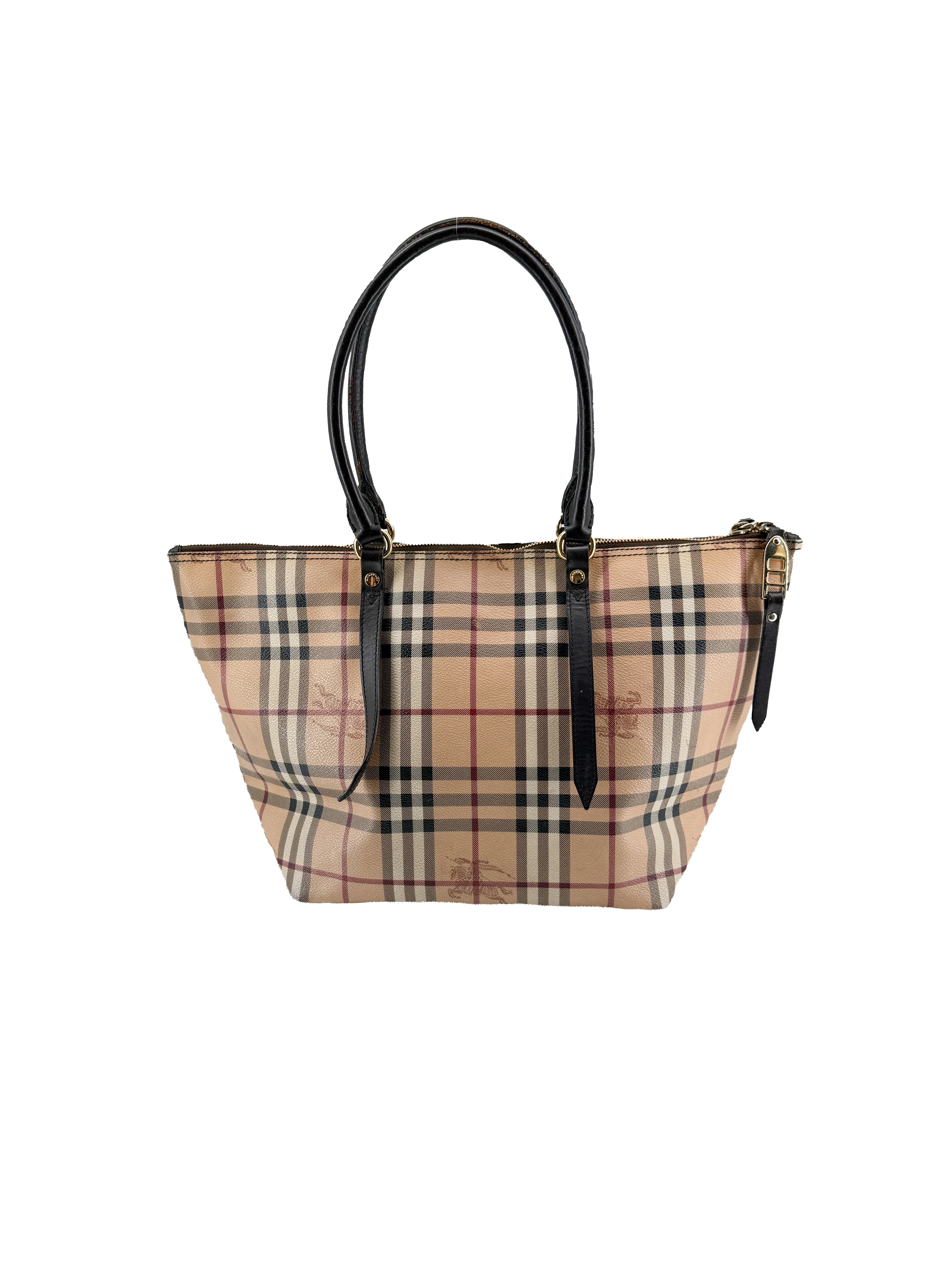Burberry check coated canvas tote *as is*