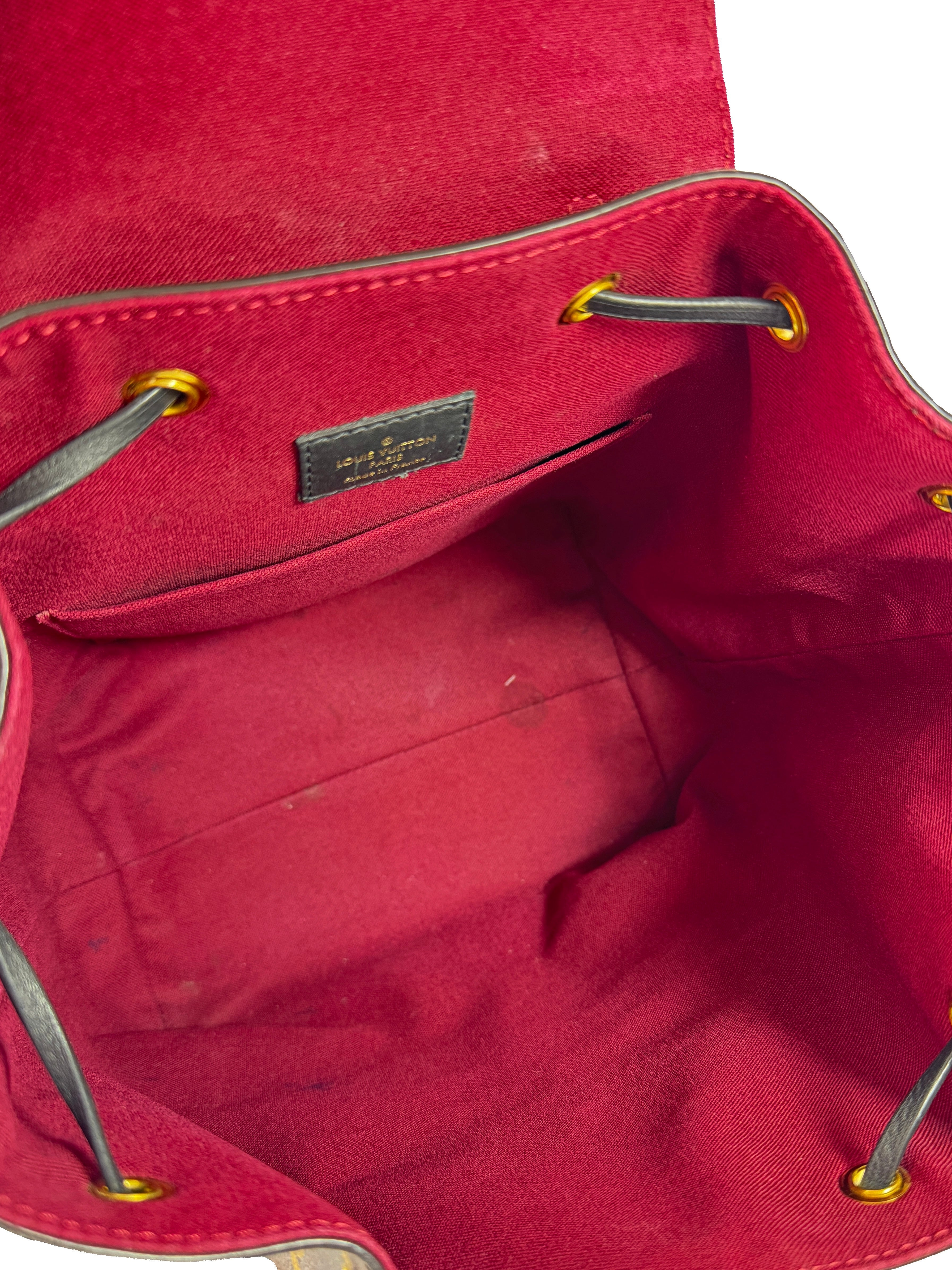 Louis Vuitton monogram Black leather Montsouris PM Backpack NM SA2280