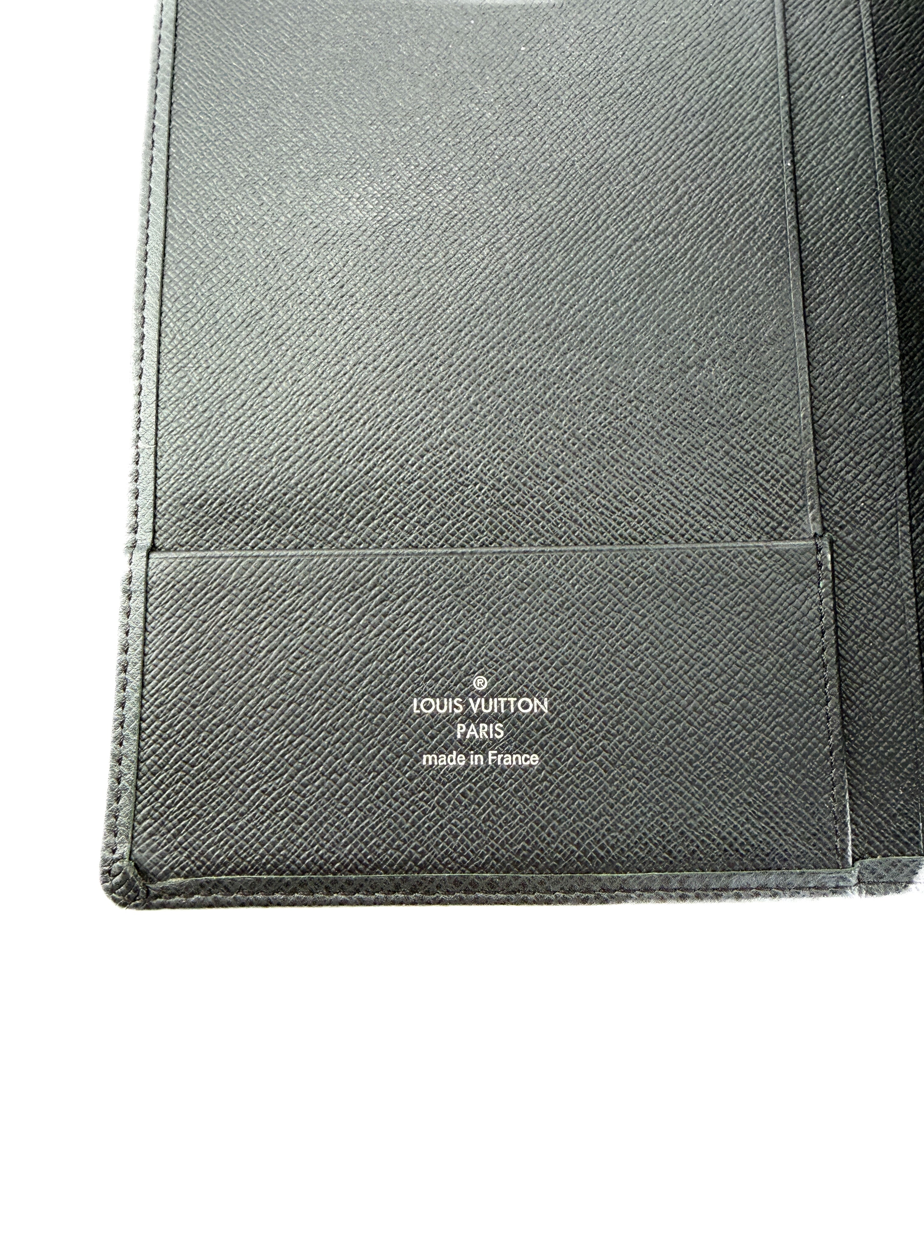 Louis Vuitton black Tiaga agenda cover GM RA3188